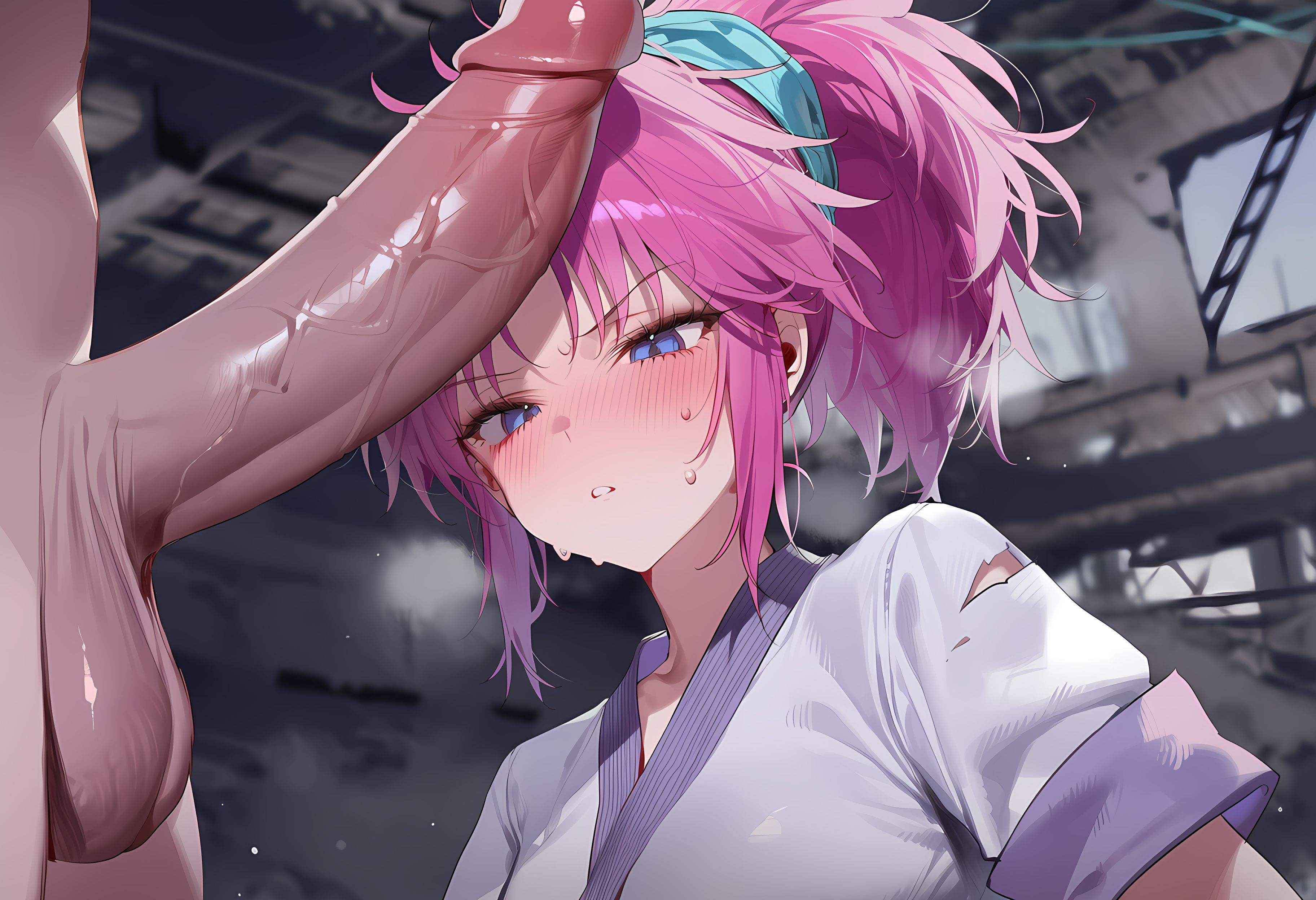 AI Generated Anime Girl - 玛奇·柯明：猎人×猎人紫发魅惑少女 低胸装诱惑撩人姿势 368P