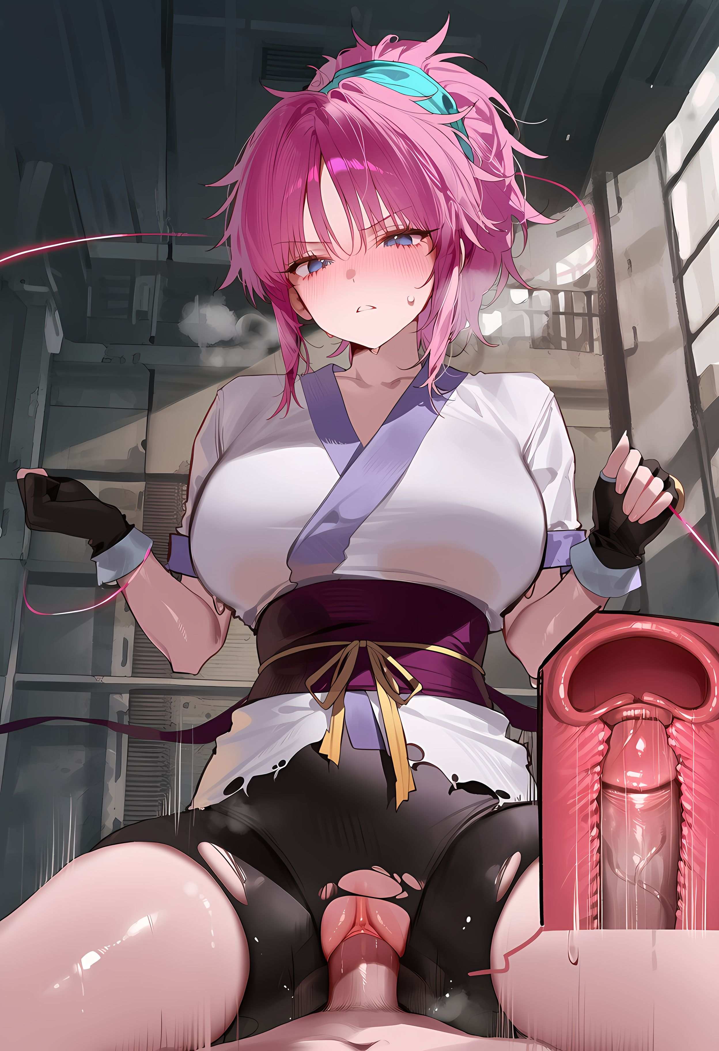 AI Generated Anime Girl - 玛奇·柯明：猎人×猎人紫发魅惑少女 低胸装诱惑撩人姿势 368P