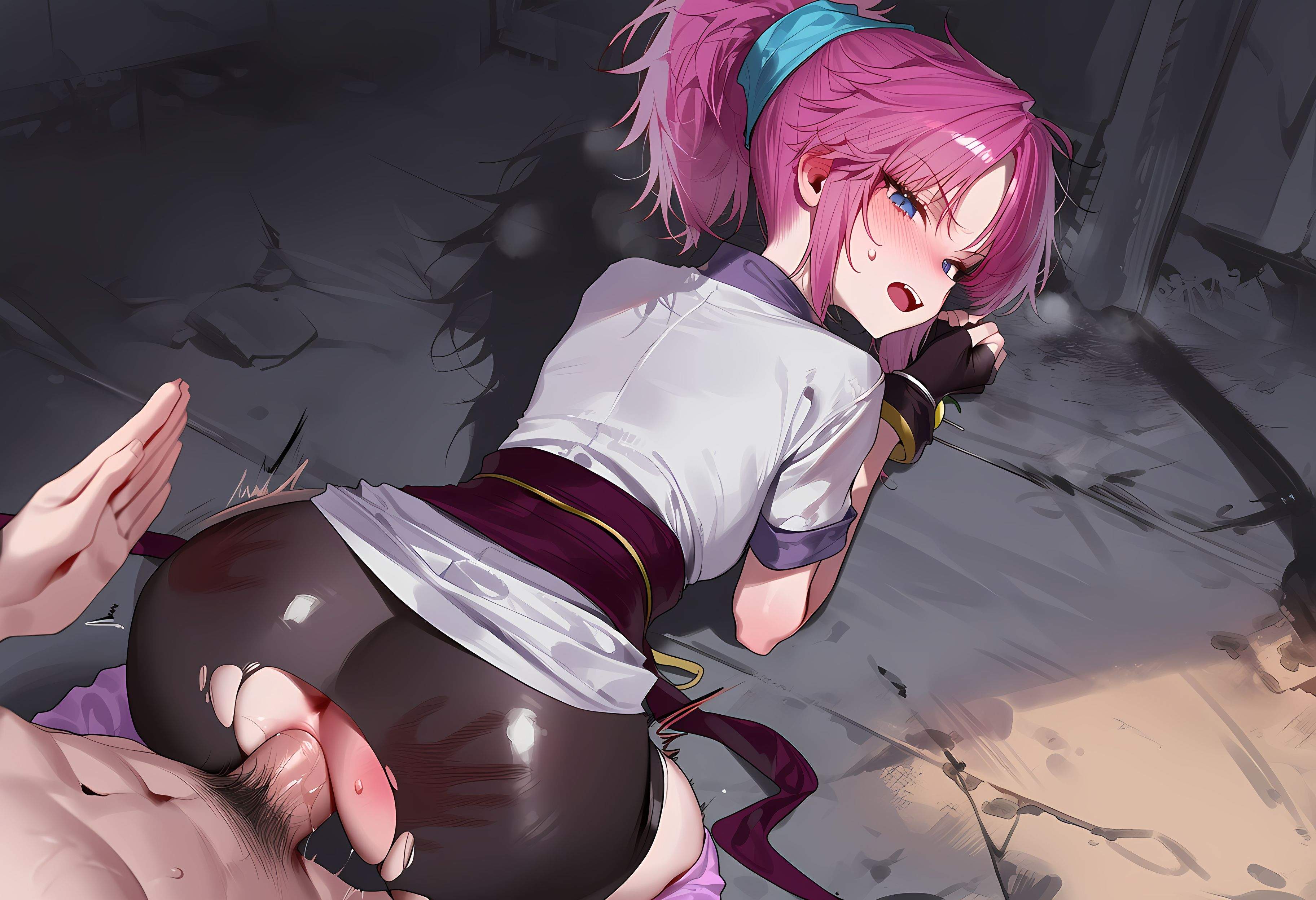 AI Generated Anime Girl - 玛奇·柯明：猎人×猎人紫发魅惑少女 低胸装诱惑撩人姿势 368P