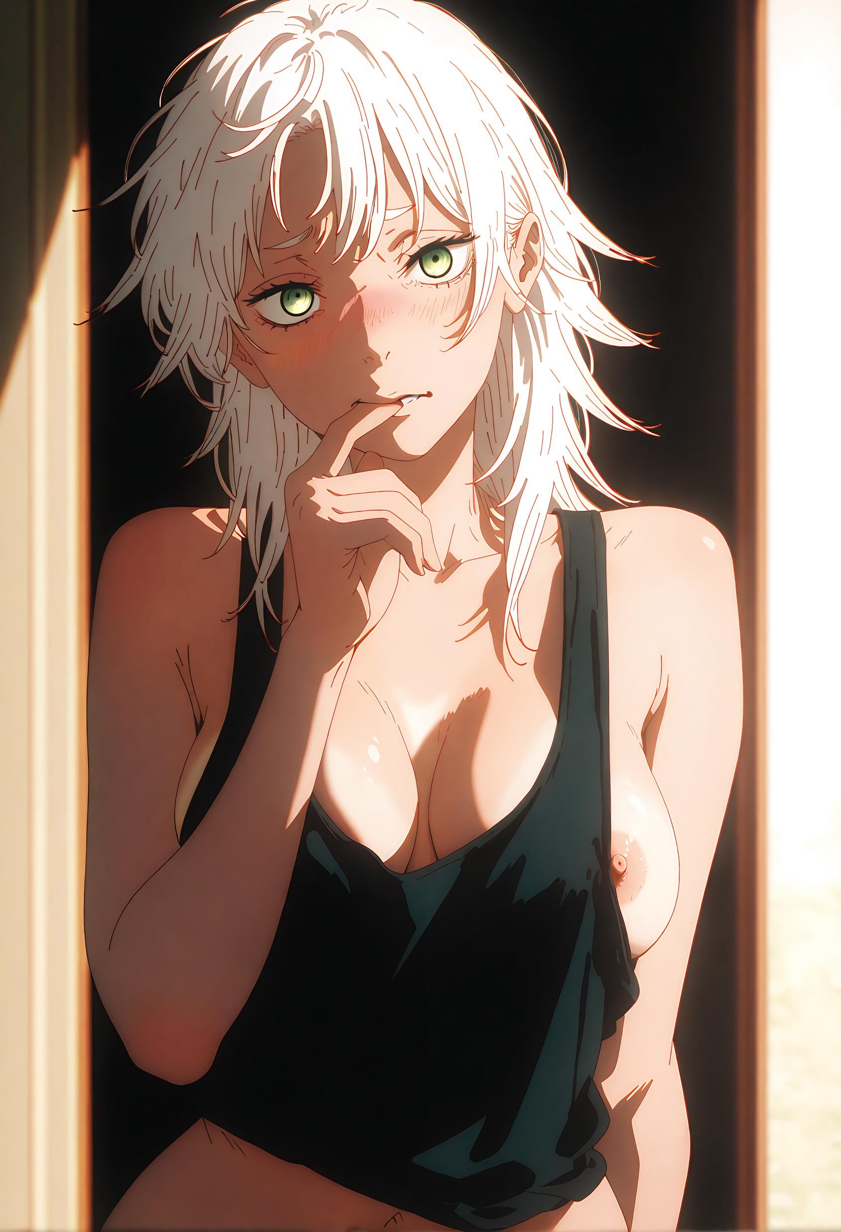 AI-Generated Anime Girl - Fami: Chainsaw Man Demon Girl with Fair Skin and Curvy Figure 71P