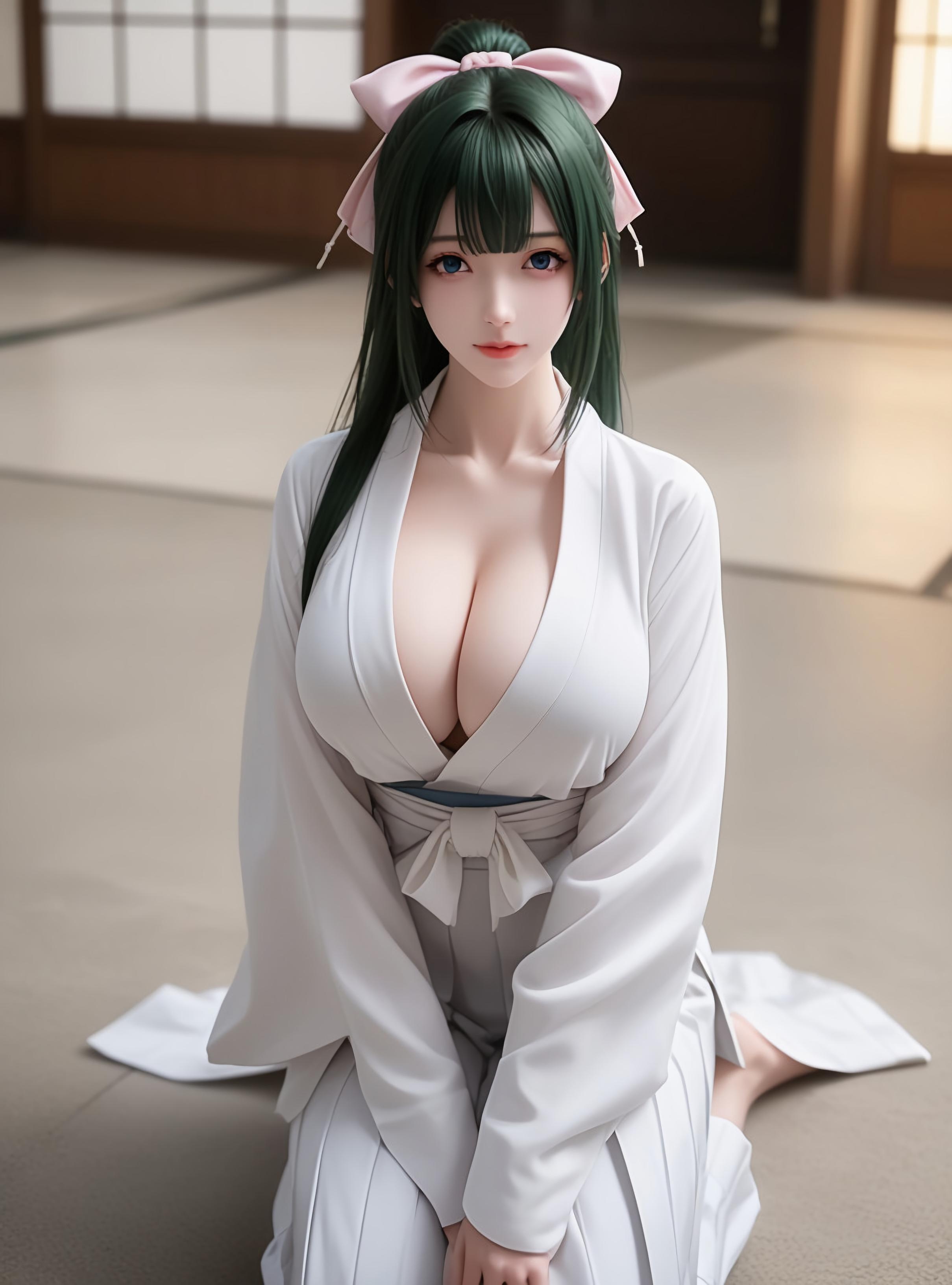 AI Generated Anime Girl - Yomogi Emarl: Perfect Curves and Alluring Poses in 87P