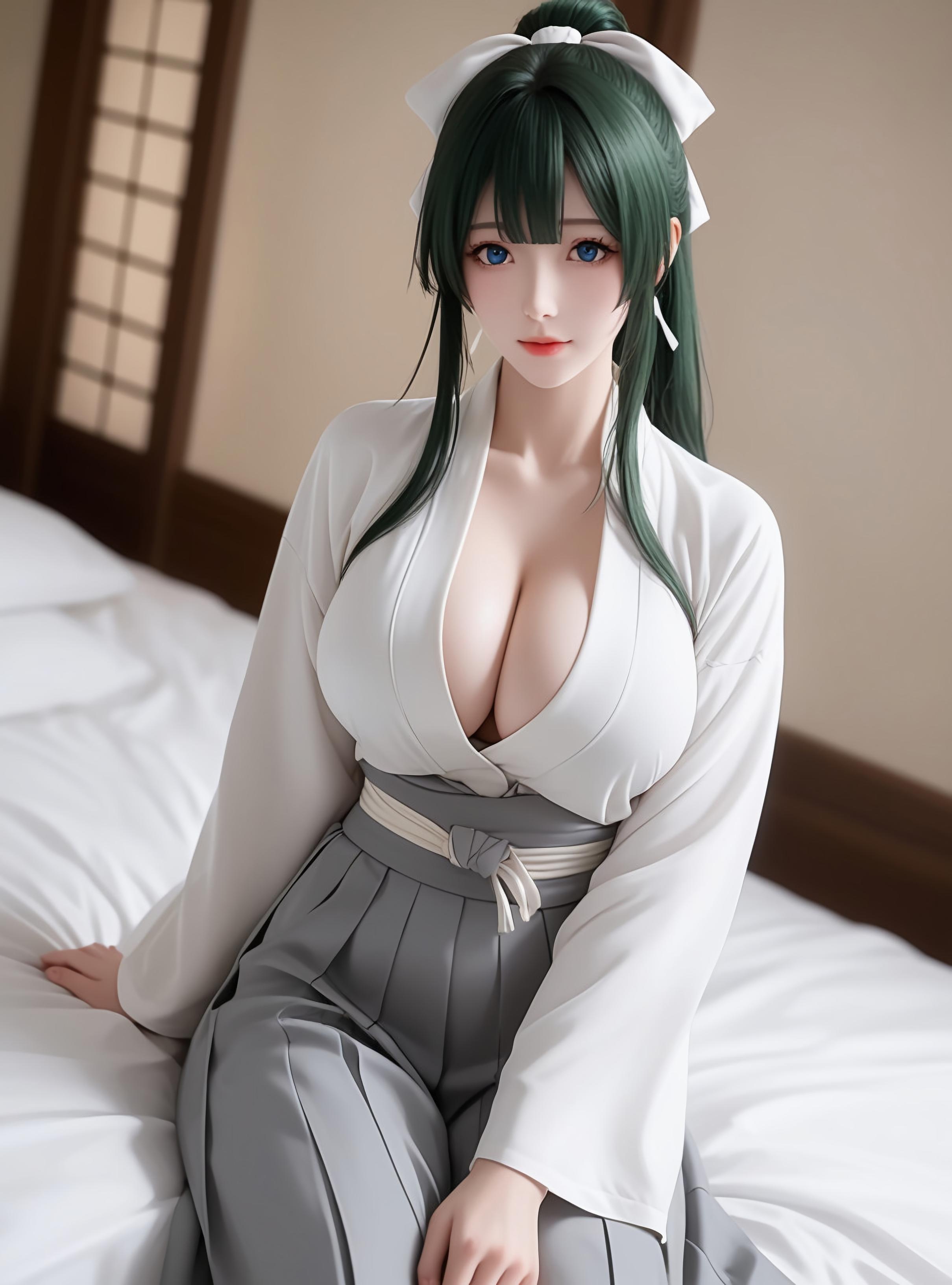 AI Generated Anime Girl - Yomogi Emarl: Perfect Curves and Alluring Poses in 87P