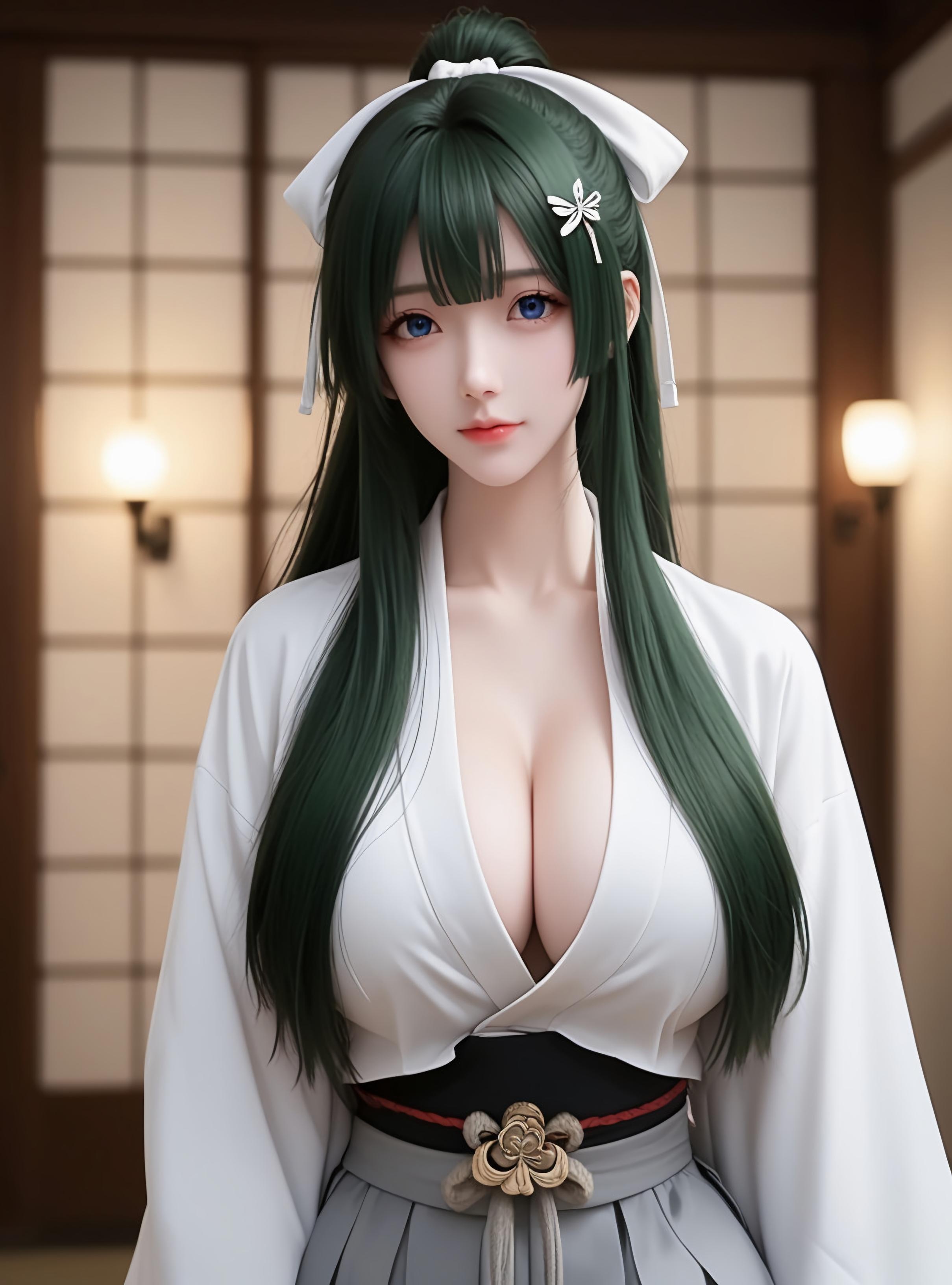 AI Generated Anime Girl - Yomogi Emarl: Perfect Curves and Alluring Poses in 87P