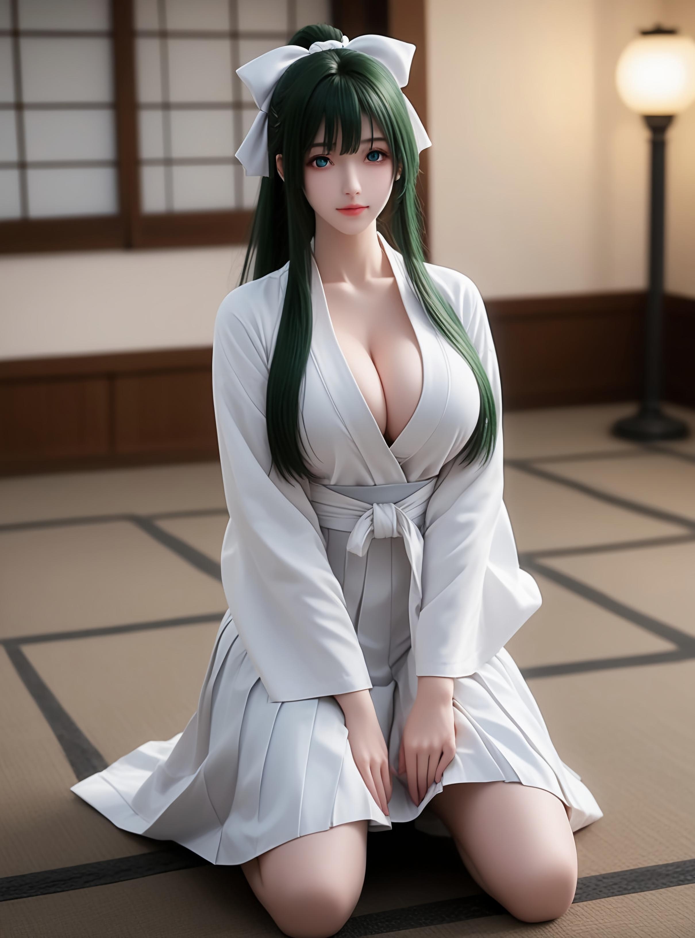 AI Generated Anime Girl - Yomogi Emarl: Perfect Curves and Alluring Poses in 87P