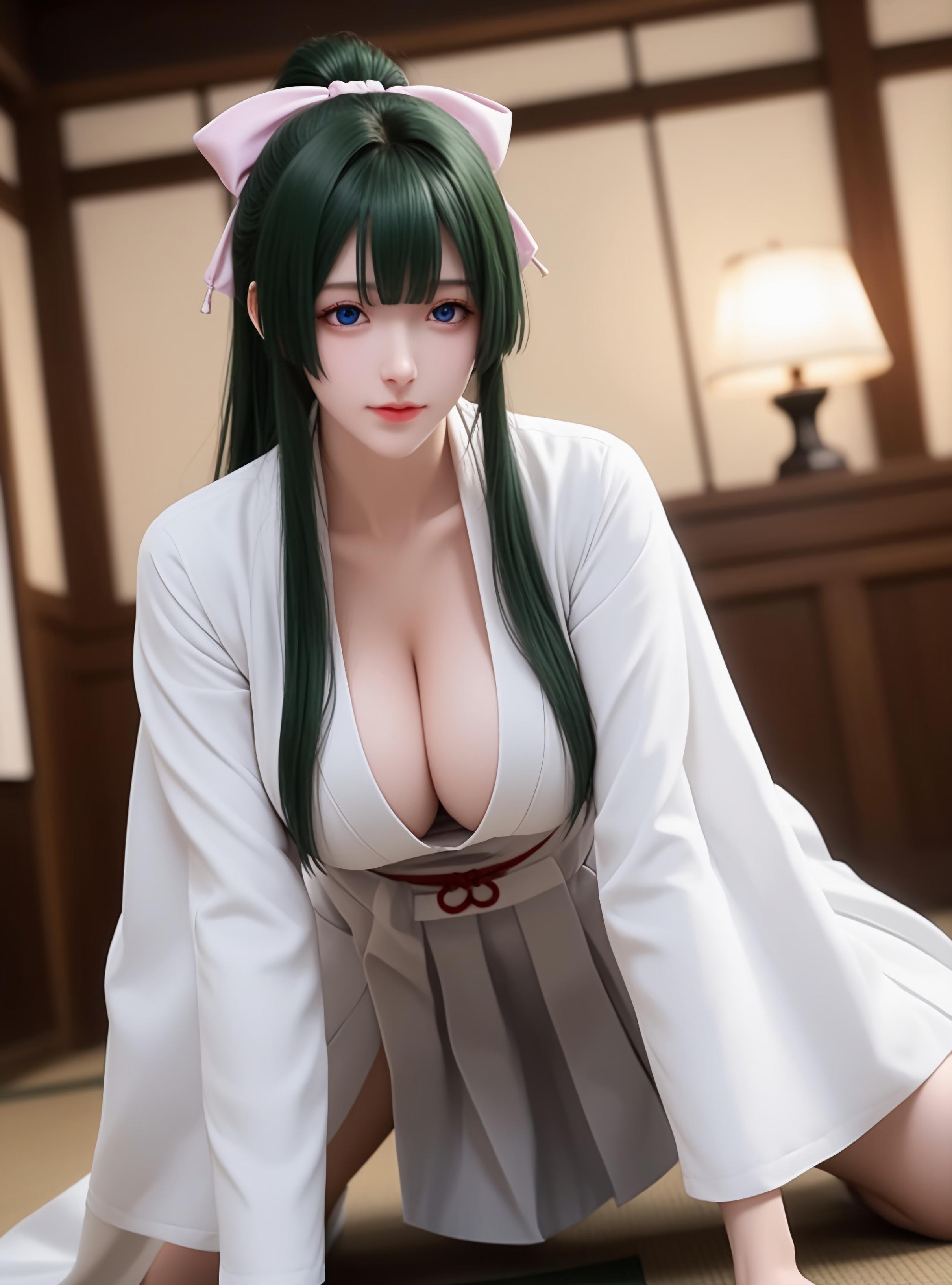 AI Generated Anime Girl - Yomogi Emarl: Perfect Curves and Alluring Poses in 87P