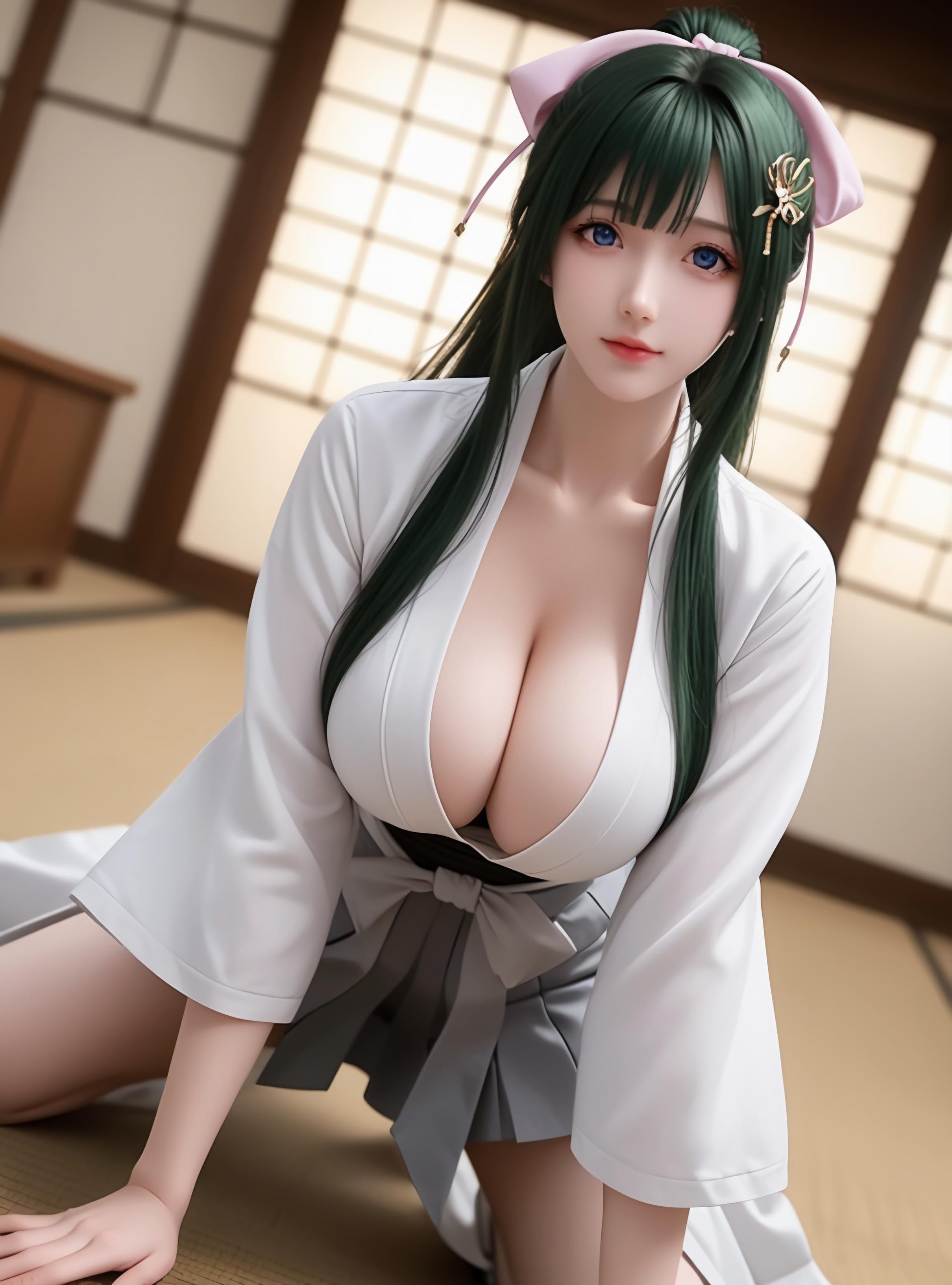 Cô Gái Anime Tạo Bởi AI - Yomogi Emarl: Da Trắng Mịn, Đường Cong Hoàn Hảo, Trang Phục Gợi Cảm 87P