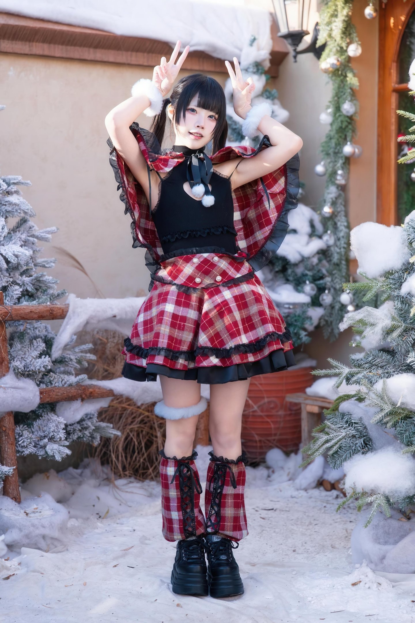 costume hóa trang] Shimizu Nagi - Giáng Sinh·Ngày và Đêm: Chụp Ảnh Chủ Đề Giáng Sinh Với Hai Bối Cảnh Ngày và Đêm, Sự Chuyển Đổi Không Gian và Ánh Sáng Tạo Nên Cảm Nhận Khác Biệt, Tinh Thần Lễ Hội và Tính Cách Nhân Vật Hòa Quyện Hoàn Hảo 99P