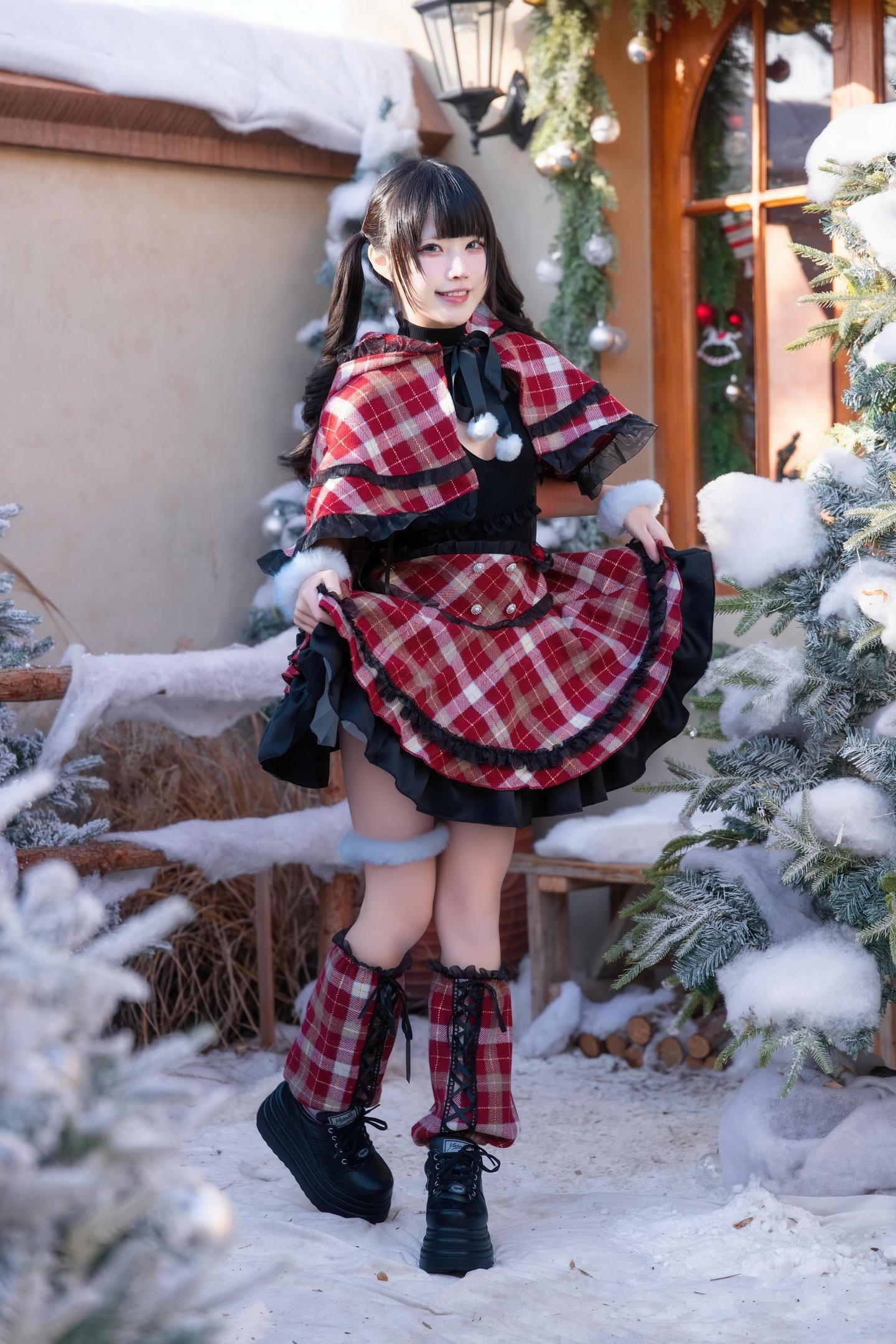 costume hóa trang] Shimizu Nagi - Giáng Sinh·Ngày và Đêm: Chụp Ảnh Chủ Đề Giáng Sinh Với Hai Bối Cảnh Ngày và Đêm, Sự Chuyển Đổi Không Gian và Ánh Sáng Tạo Nên Cảm Nhận Khác Biệt, Tinh Thần Lễ Hội và Tính Cách Nhân Vật Hòa Quyện Hoàn Hảo 99P