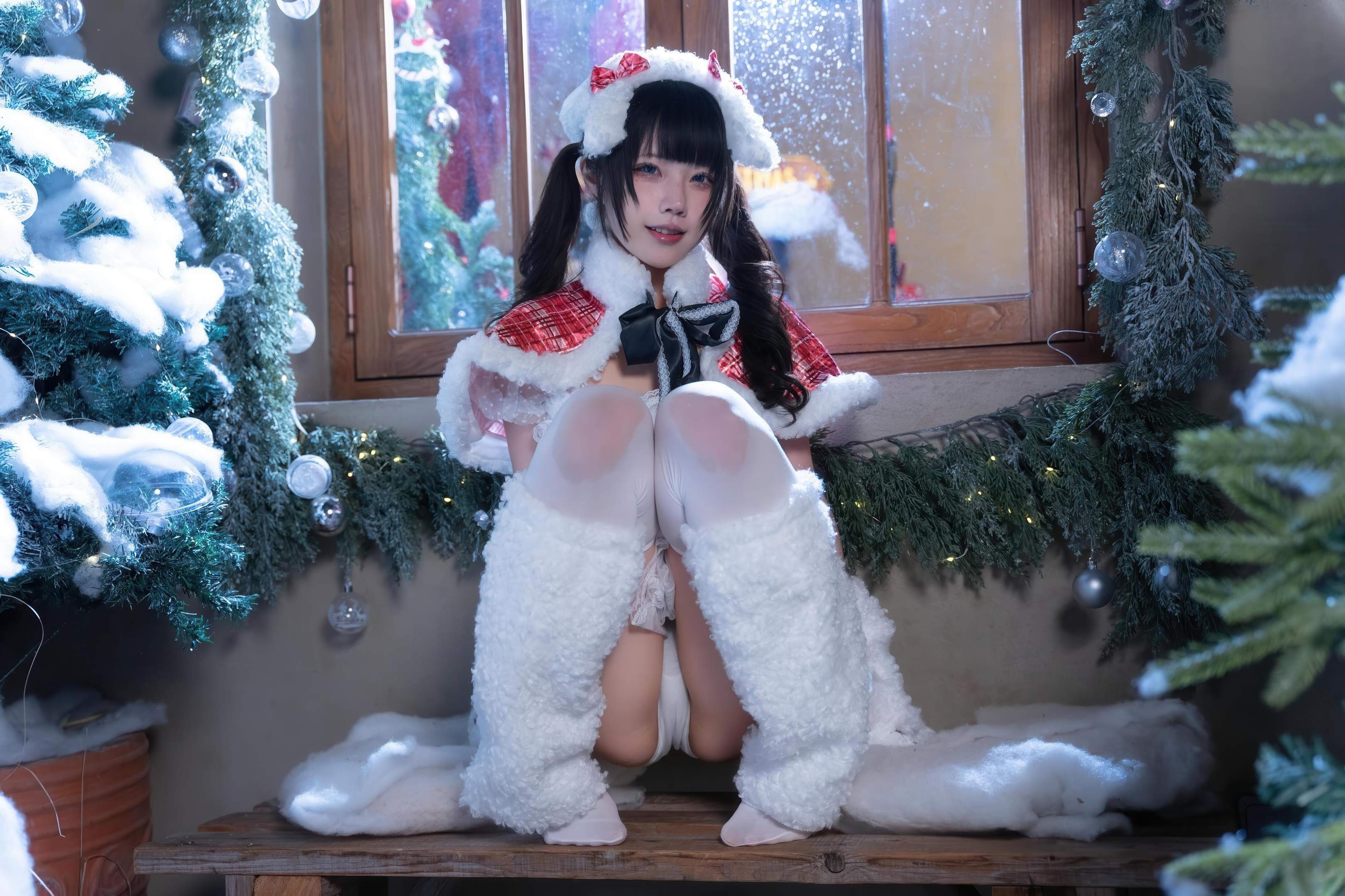 costume play] 清水凪 - クリスマス・昼夜：クリスマステーマの二つのシーン撮影 昼と夜の雰囲気の切り替え 服装と光影の変化がもたらす異なる視覚体験 祭り感とキャラクターの気質が共存する完全な表現 99P