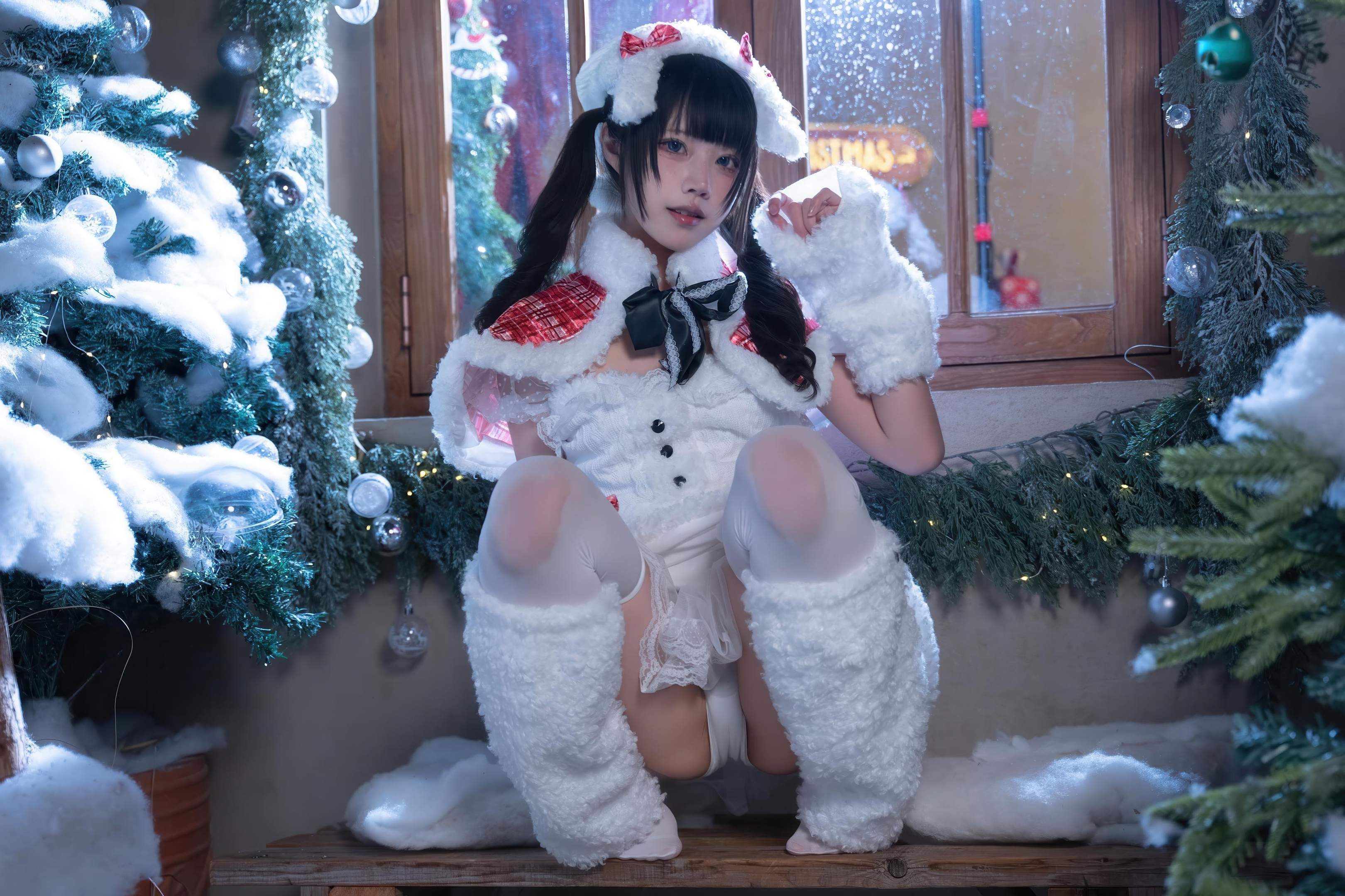 costume play] 清水凪 - クリスマス・昼夜：クリスマステーマの二つのシーン撮影 昼と夜の雰囲気の切り替え 服装と光影の変化がもたらす異なる視覚体験 祭り感とキャラクターの気質が共存する完全な表現 99P