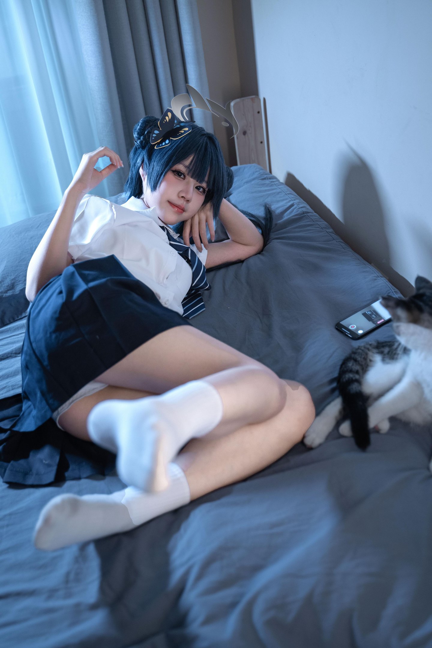 costume扮演] 清水凪 - 龍華妃咲JK：角色JK制服造型還原 校園風格與人物氣質呈現 簡潔構圖下的日常感與角色氛圍展示 52P