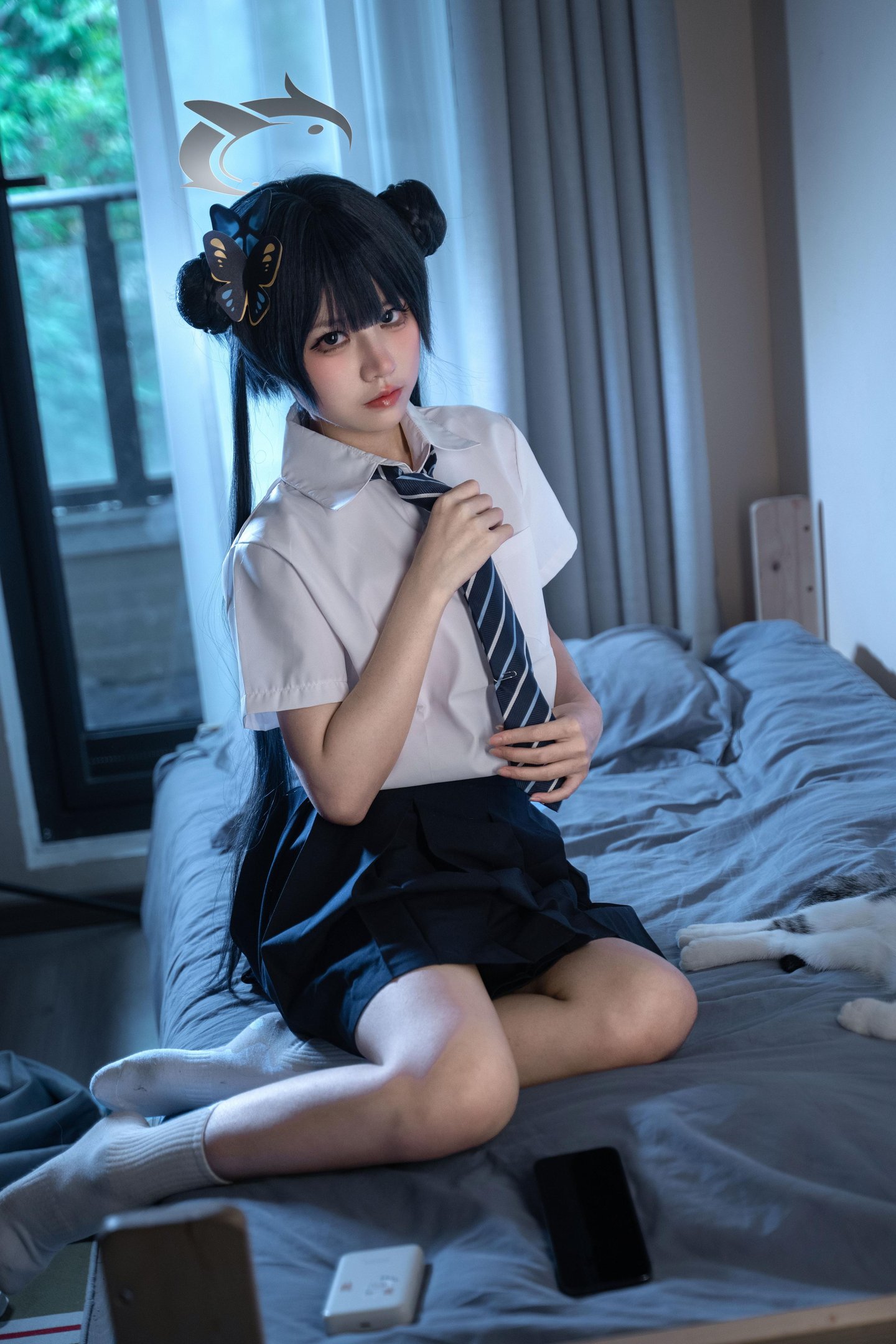 Cosplay] Shimizu Nagi - Longhua Hisaki JK: Character JK Uniform Recreation, Showcasing Campus Style and Character Essence with a Simple Composition, 52P