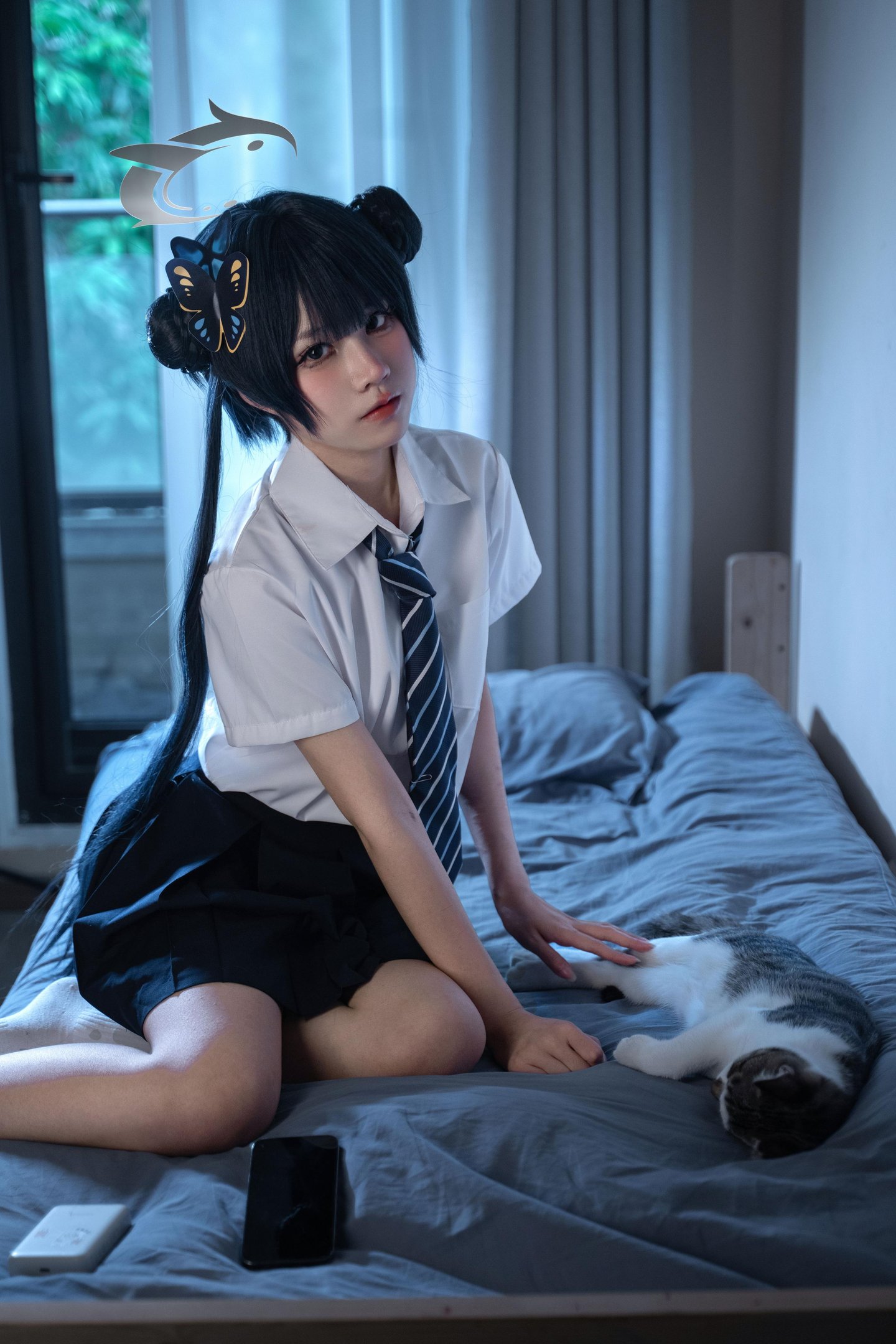 Cosplay] Shimizu Nagi - Longhua Hisaki JK: Character JK Uniform Recreation, Showcasing Campus Style and Character Essence with a Simple Composition, 52P