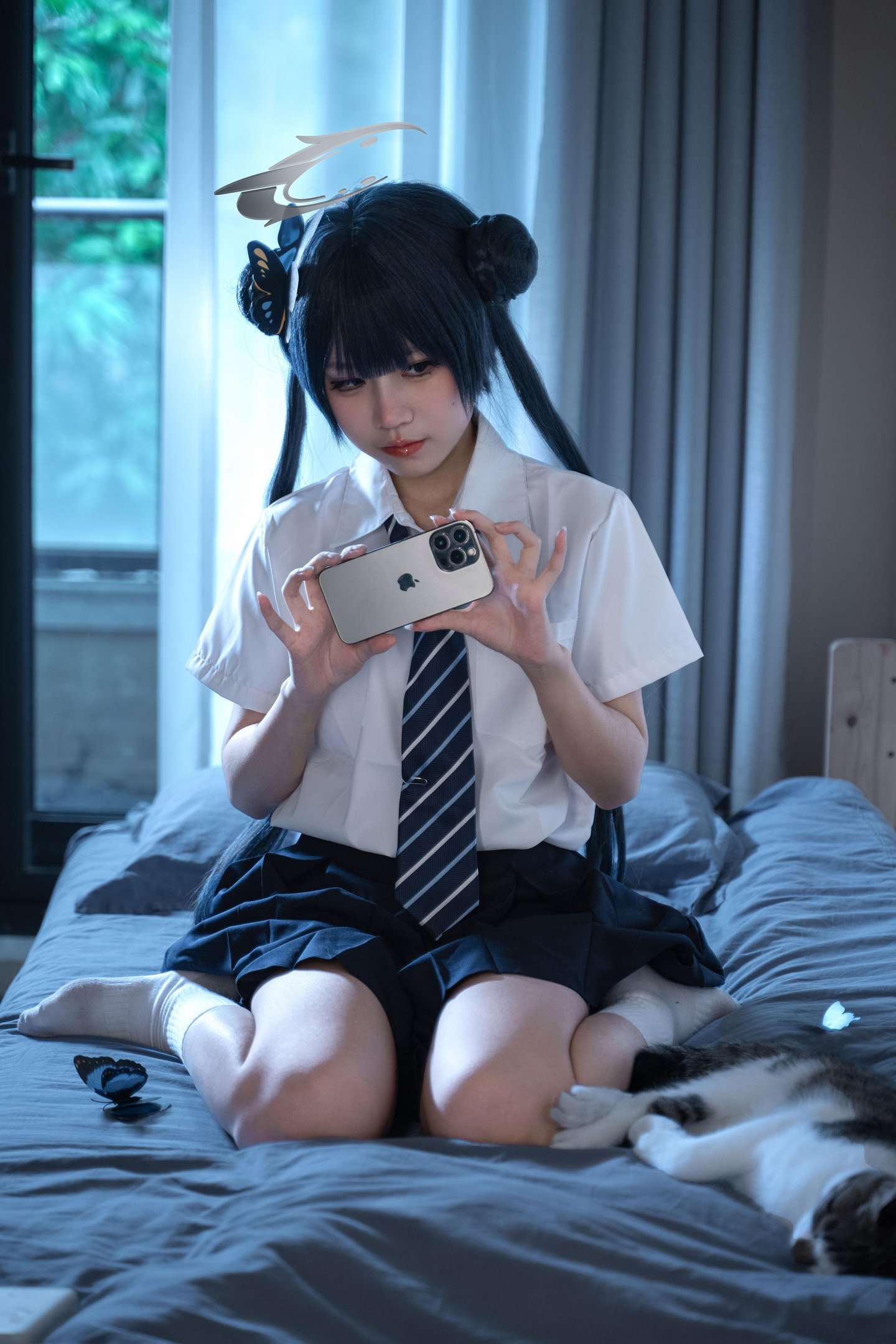 Cosplay] Shimizu Nagi - Longhua Hisaki JK: Character JK Uniform Recreation, Showcasing Campus Style and Character Essence with a Simple Composition, 52P