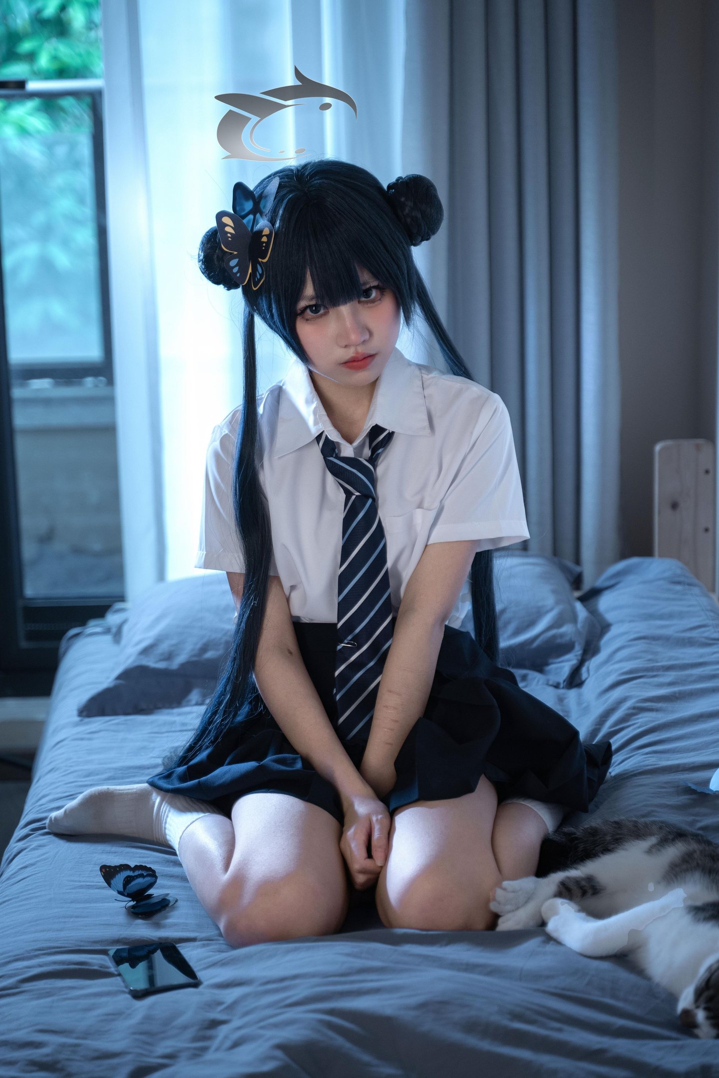 Cosplay] Shimizu Nagi - Longhua Hisaki JK: Character JK Uniform Recreation, Showcasing Campus Style and Character Essence with a Simple Composition, 52P