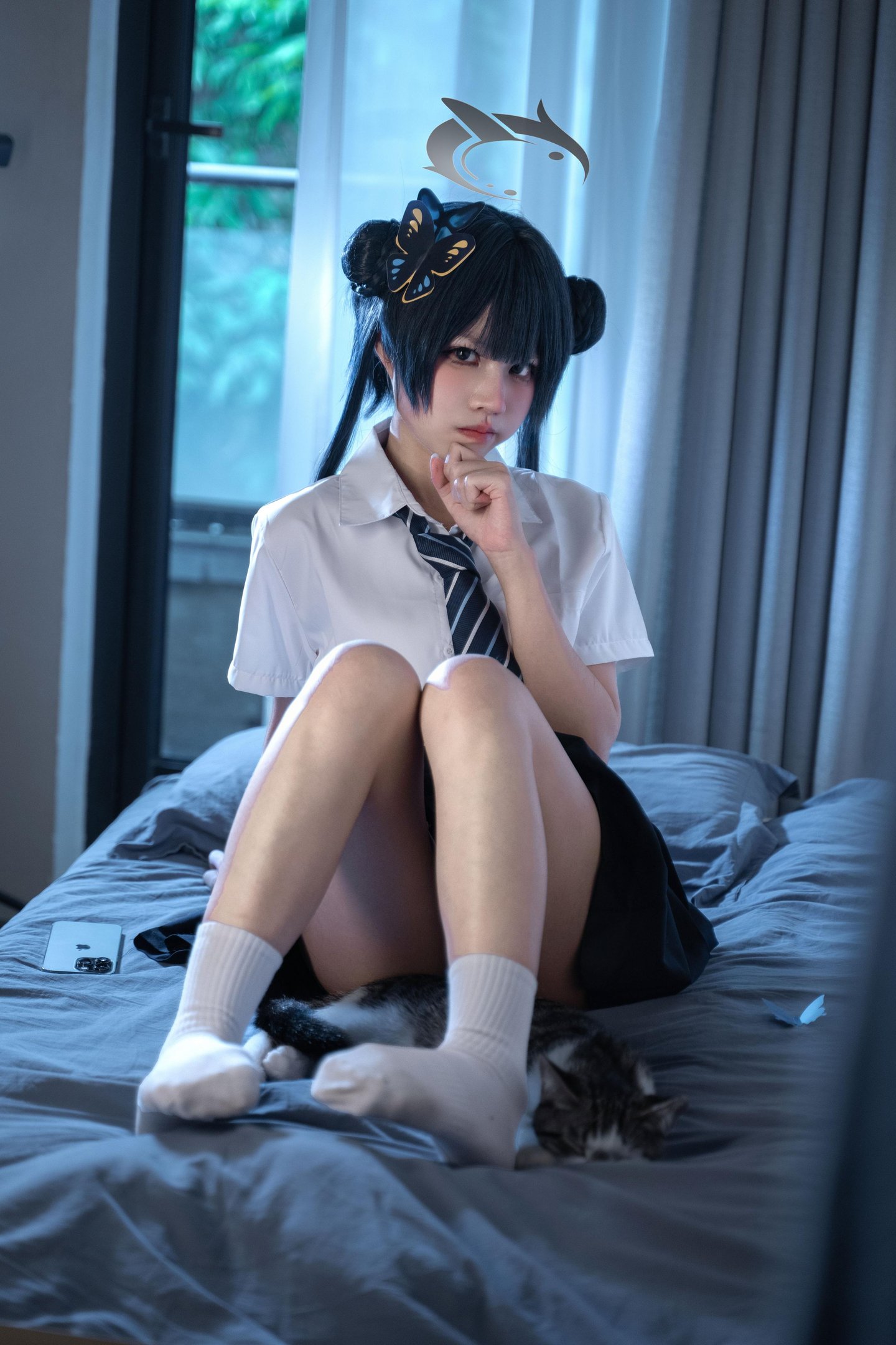 Cosplay] Shimizu Nagi - Longhua Hisaki JK: Character JK Uniform Recreation, Showcasing Campus Style and Character Essence with a Simple Composition, 52P
