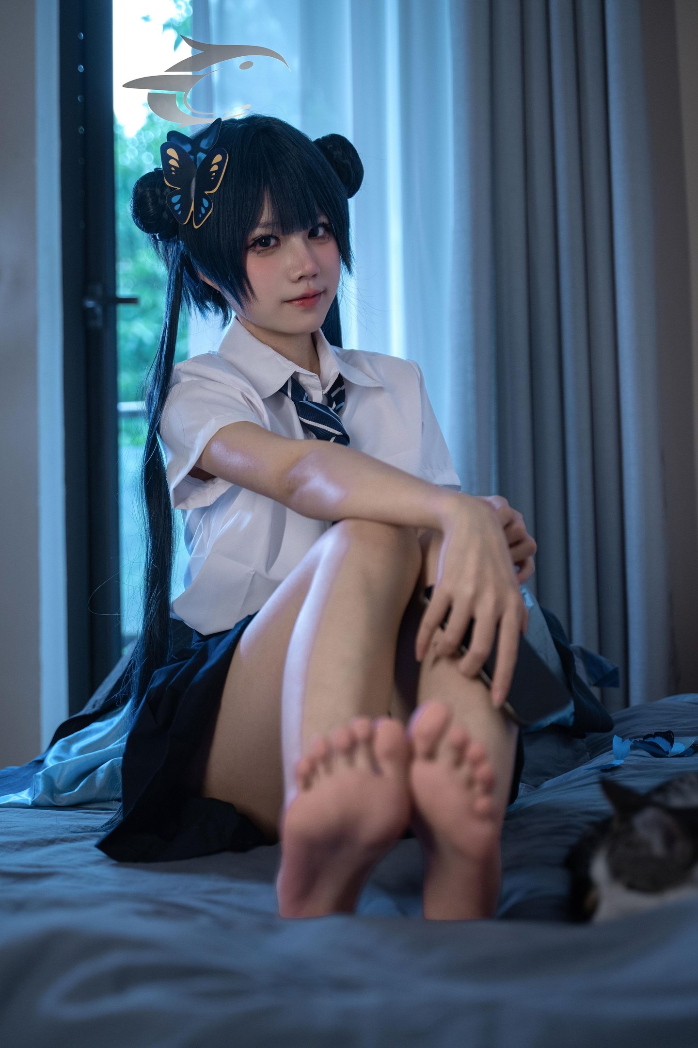 costume hóa] 清水凪 - 龙华妃咲JK: Tái hiện trang phục JK, phong cách học đường và khí chất nhân vật, cảm giác thường nhật và không gian nhân vật trong bố cục đơn giản 52P