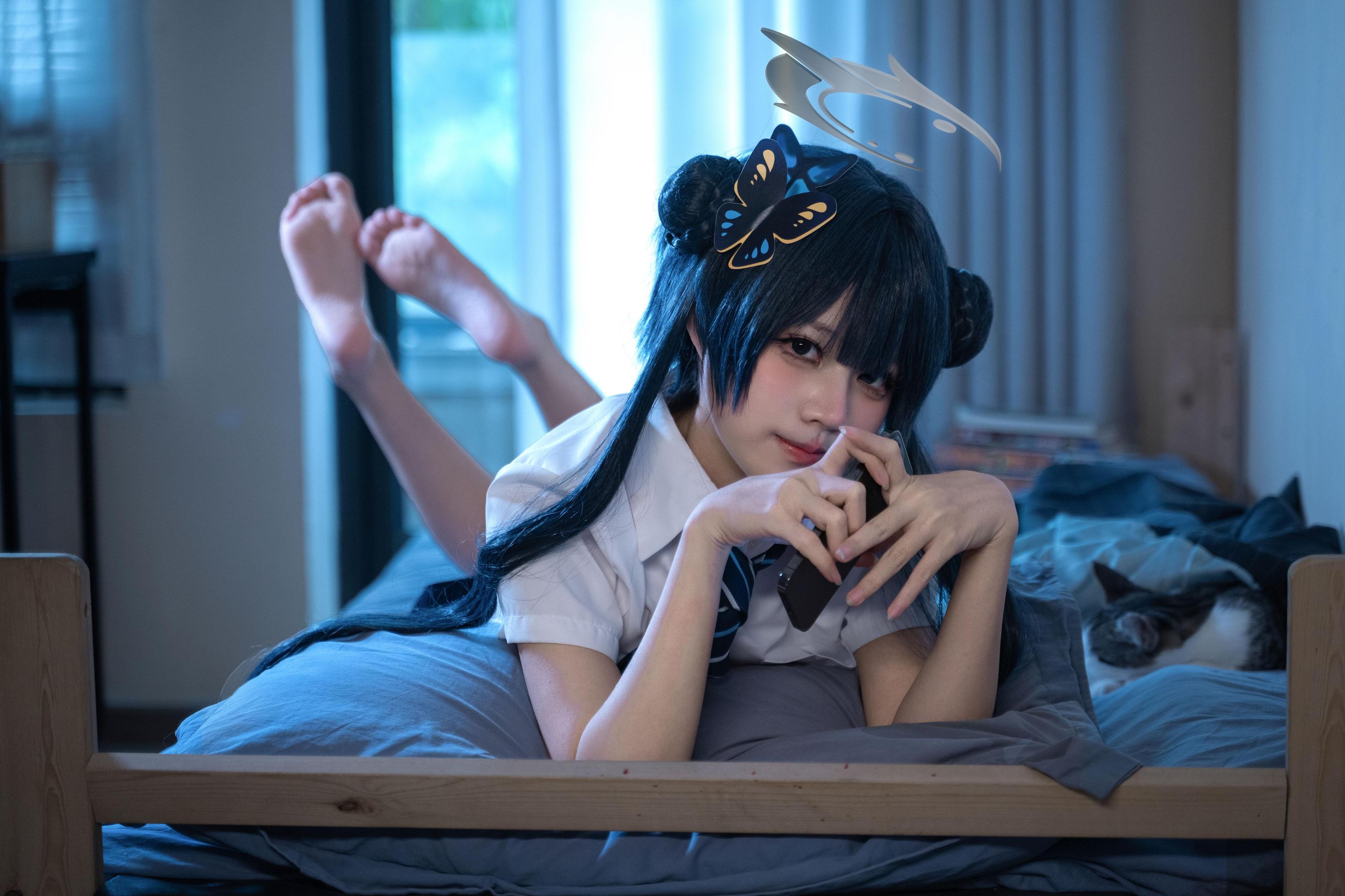 costume hóa] 清水凪 - 龙华妃咲JK: Tái hiện trang phục JK, phong cách học đường và khí chất nhân vật, cảm giác thường nhật và không gian nhân vật trong bố cục đơn giản 52P