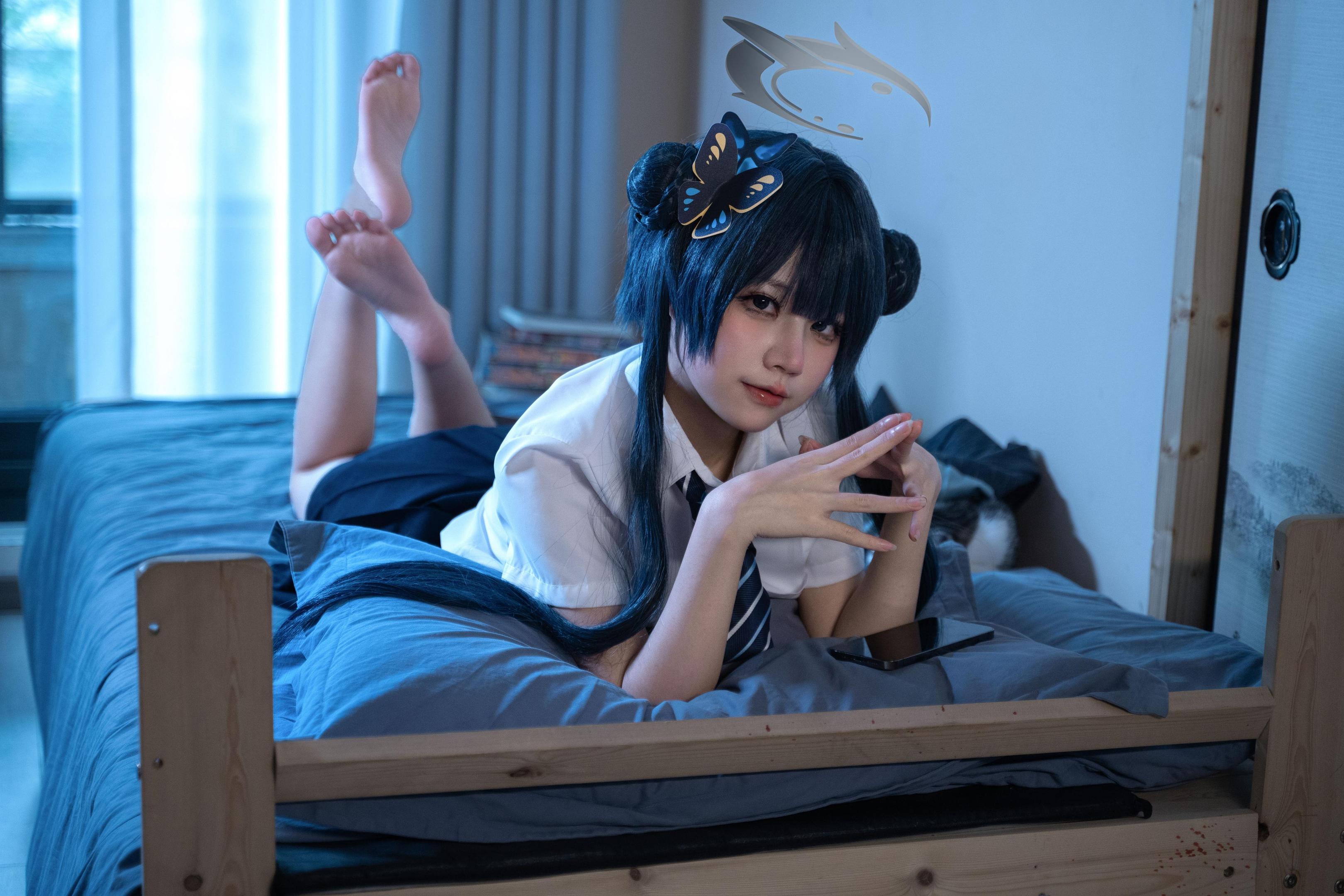 costume hóa] 清水凪 - 龙华妃咲JK: Tái hiện trang phục JK, phong cách học đường và khí chất nhân vật, cảm giác thường nhật và không gian nhân vật trong bố cục đơn giản 52P