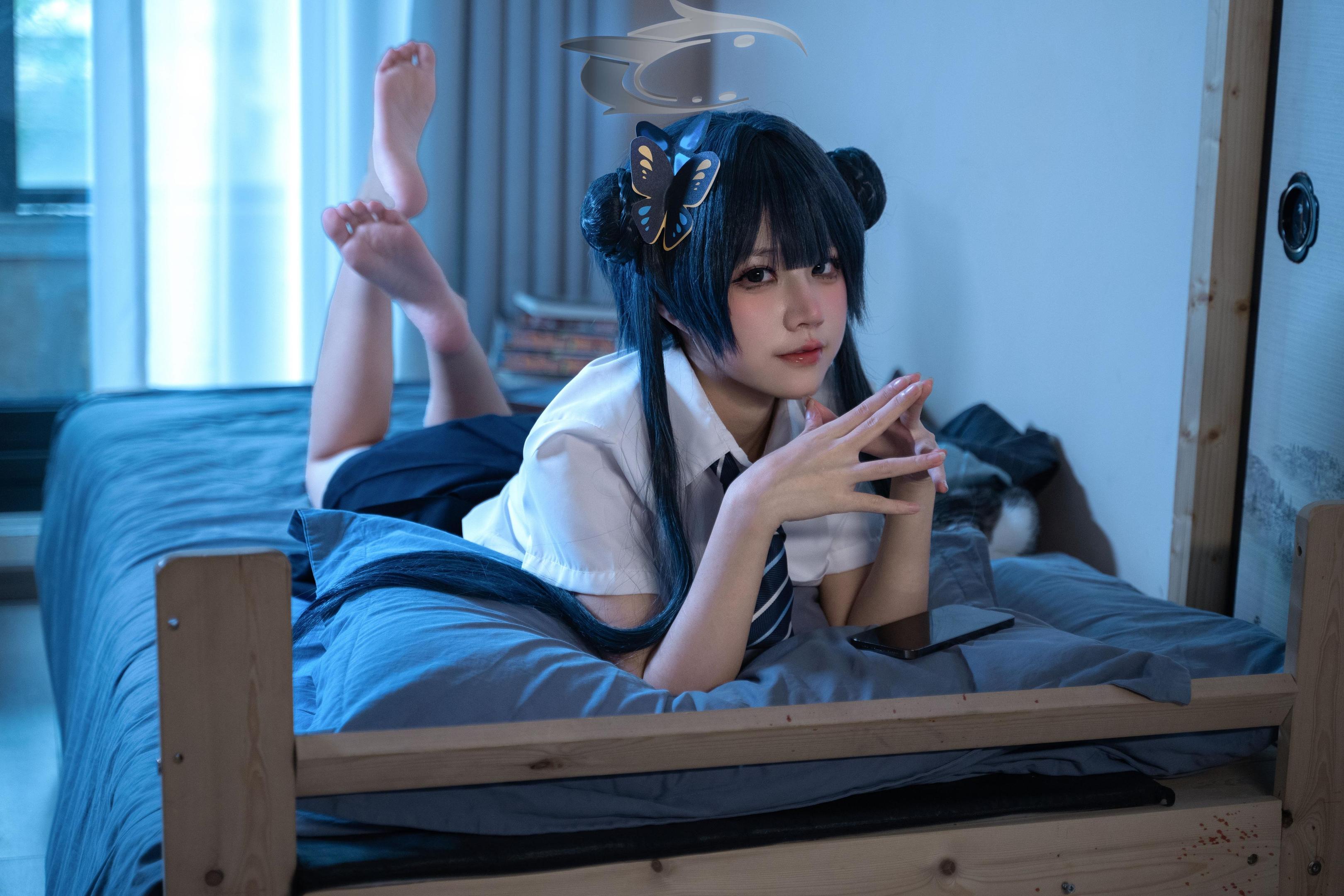 costume hóa] 清水凪 - 龙华妃咲JK: Tái hiện trang phục JK, phong cách học đường và khí chất nhân vật, cảm giác thường nhật và không gian nhân vật trong bố cục đơn giản 52P