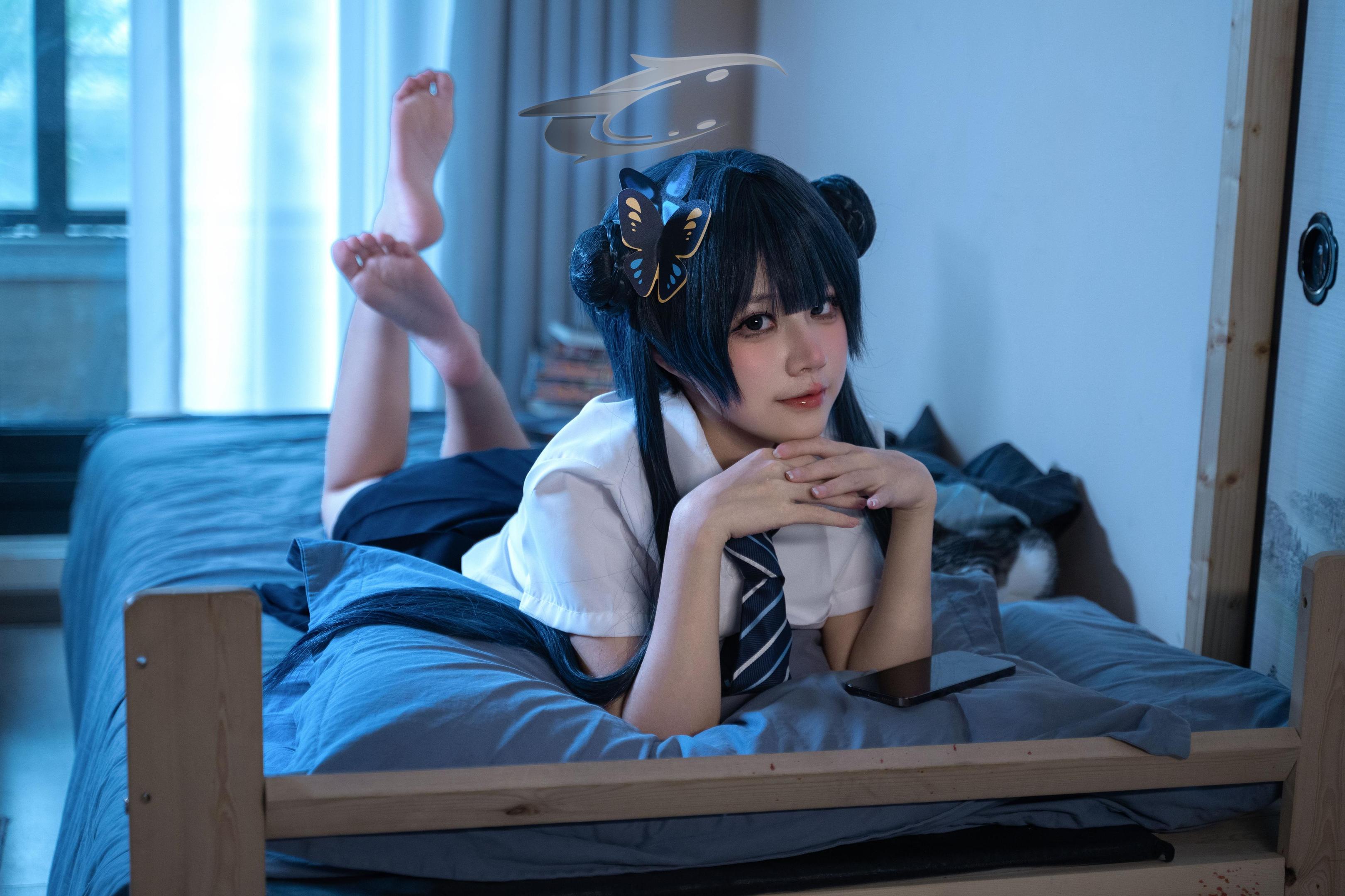 costume hóa] 清水凪 - 龙华妃咲JK: Tái hiện trang phục JK, phong cách học đường và khí chất nhân vật, cảm giác thường nhật và không gian nhân vật trong bố cục đơn giản 52P