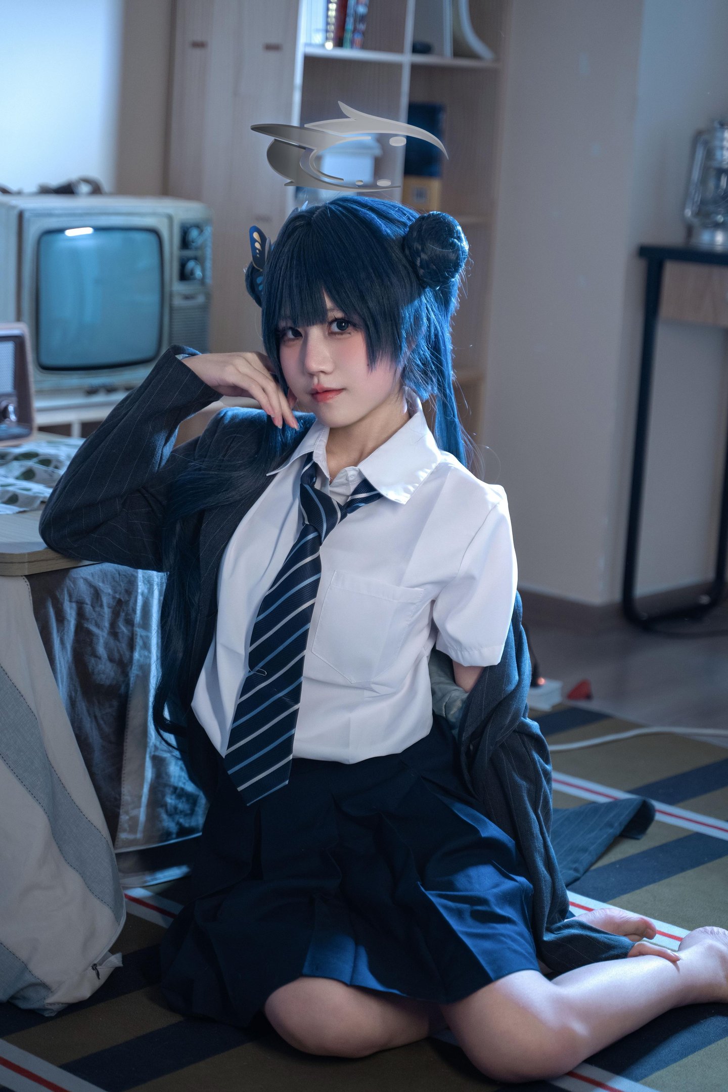 costume hóa] 清水凪 - 龙华妃咲JK: Tái hiện trang phục JK, phong cách học đường và khí chất nhân vật, cảm giác thường nhật và không gian nhân vật trong bố cục đơn giản 52P