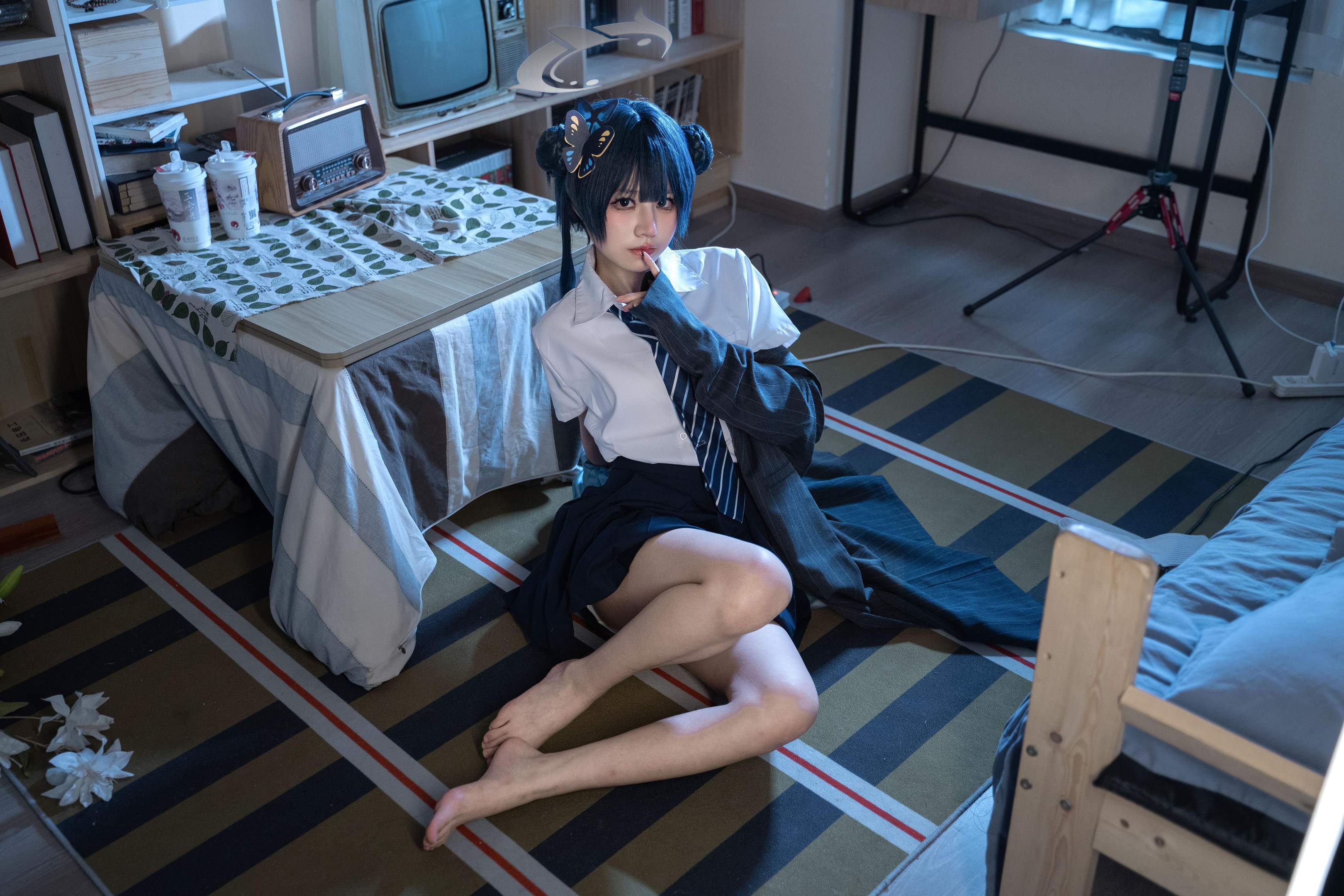 costume hóa] 清水凪 - 龙华妃咲JK: Tái hiện trang phục JK, phong cách học đường và khí chất nhân vật, cảm giác thường nhật và không gian nhân vật trong bố cục đơn giản 52P