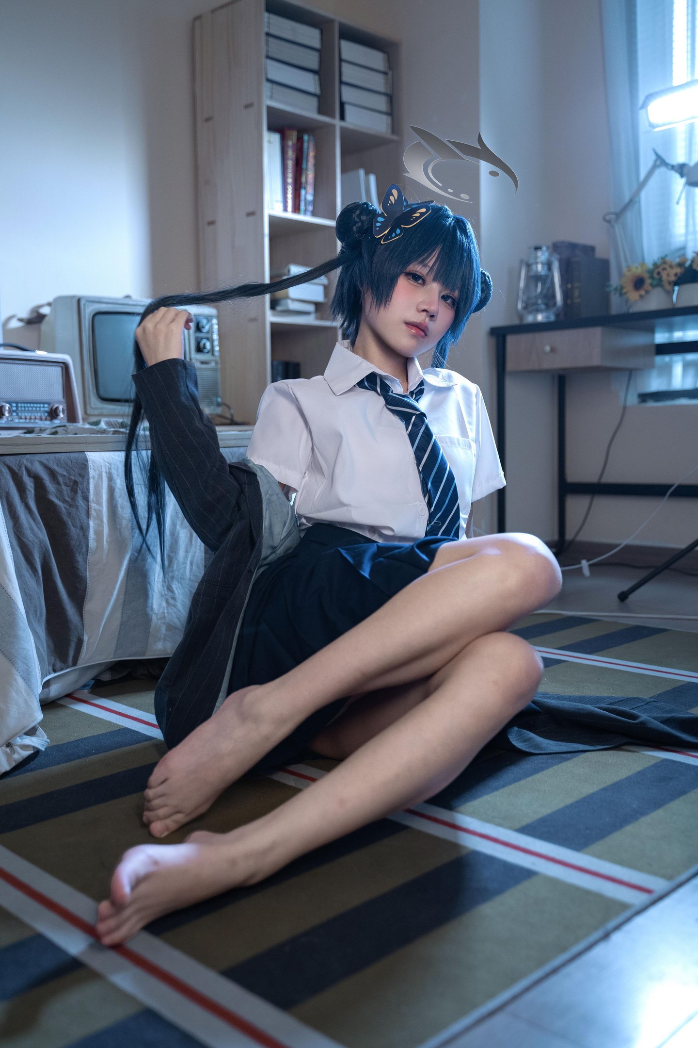costume hóa] 清水凪 - 龙华妃咲JK: Tái hiện trang phục JK, phong cách học đường và khí chất nhân vật, cảm giác thường nhật và không gian nhân vật trong bố cục đơn giản 52P