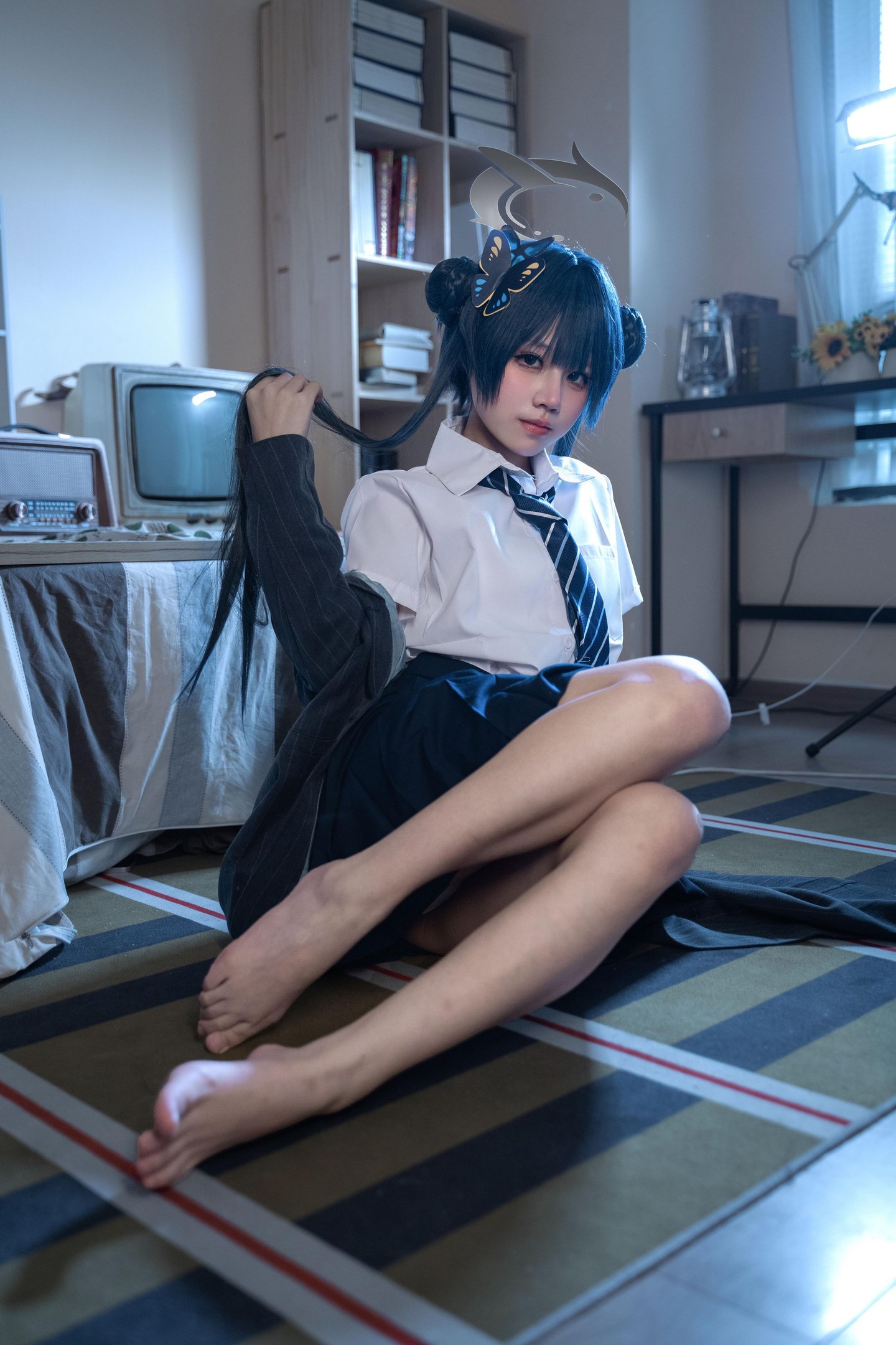 costume hóa] 清水凪 - 龙华妃咲JK: Tái hiện trang phục JK, phong cách học đường và khí chất nhân vật, cảm giác thường nhật và không gian nhân vật trong bố cục đơn giản 52P