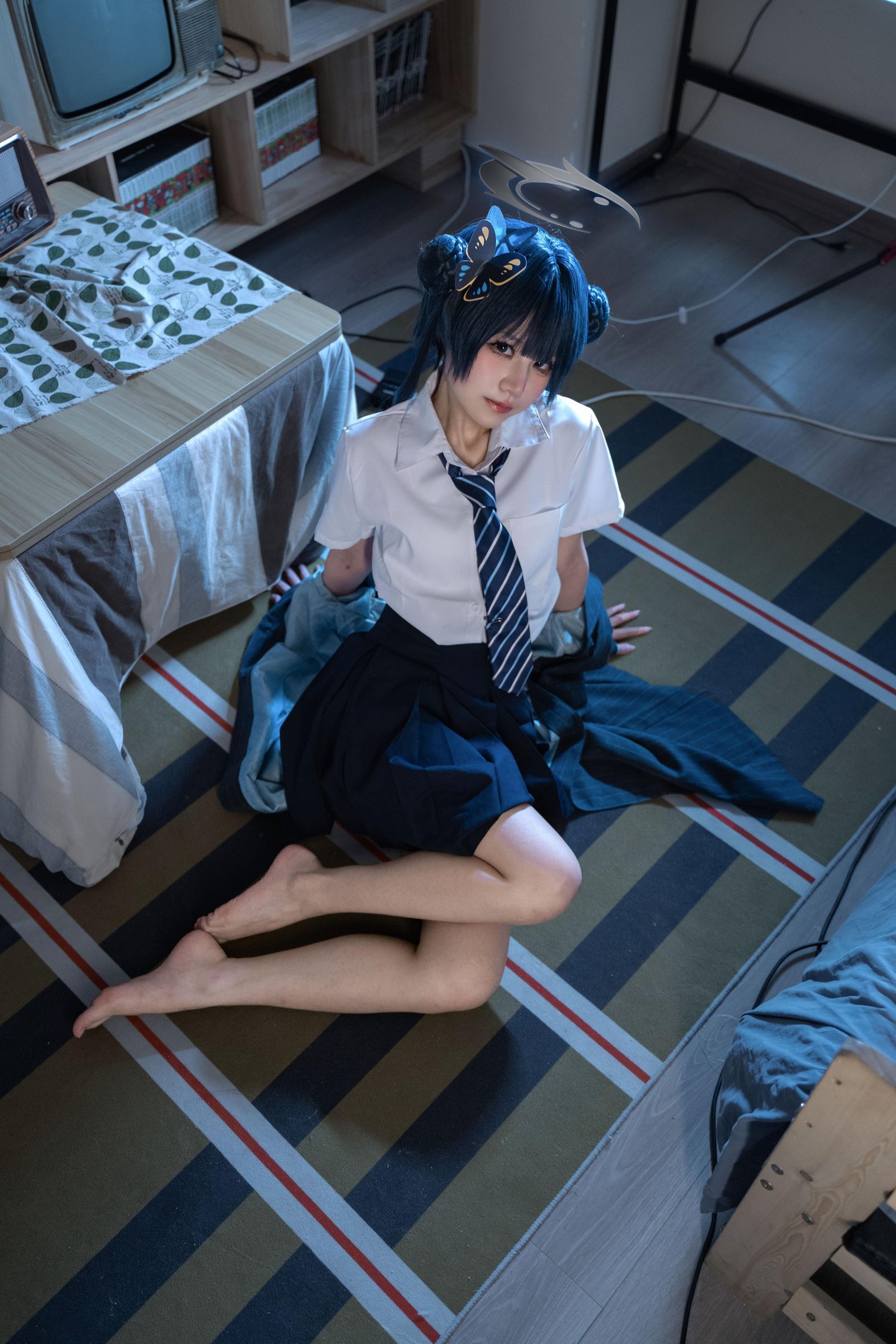 costume hóa] 清水凪 - 龙华妃咲JK: Tái hiện trang phục JK, phong cách học đường và khí chất nhân vật, cảm giác thường nhật và không gian nhân vật trong bố cục đơn giản 52P