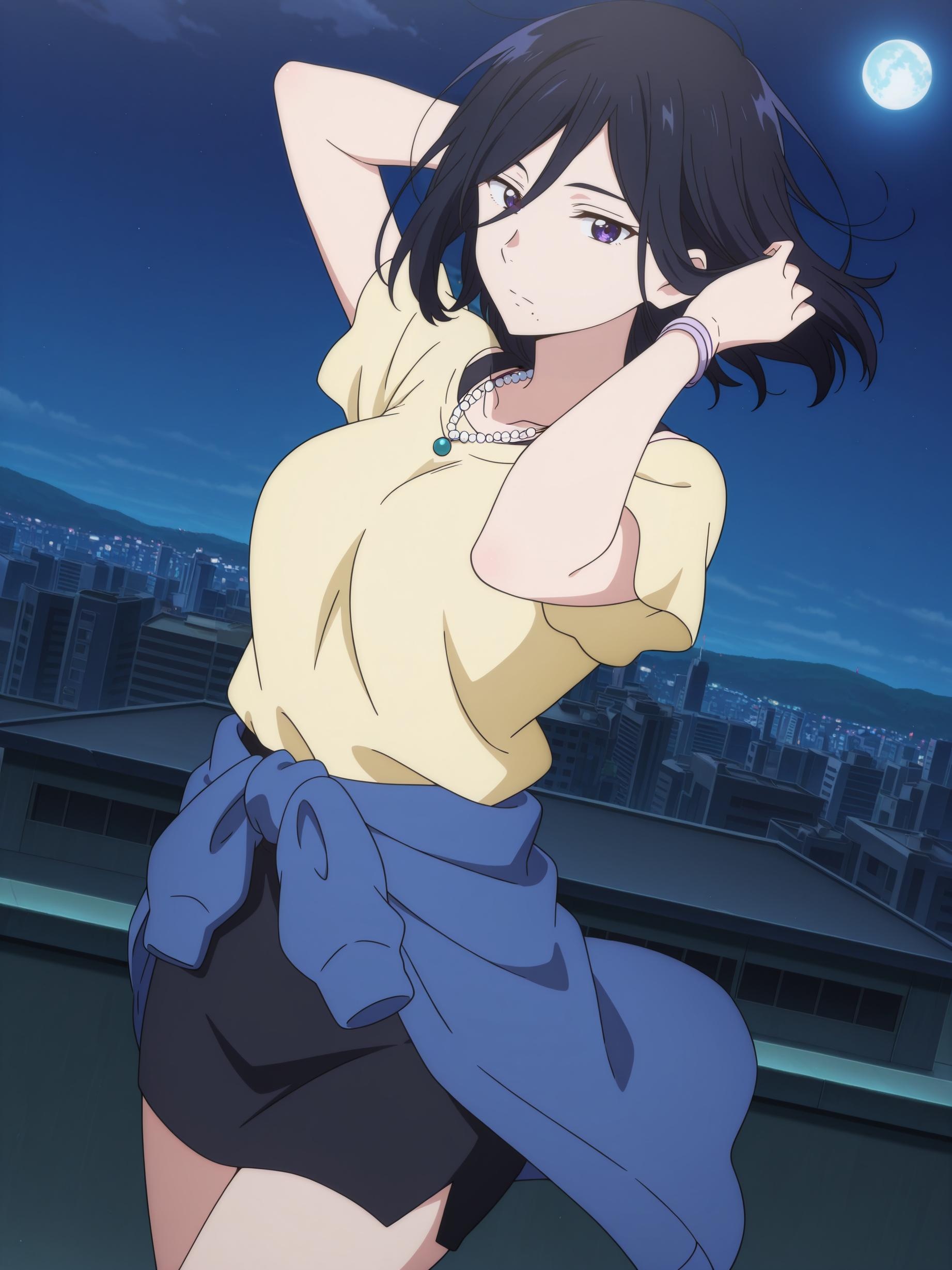 AI生成動漫女孩 - 名瀨泉：境界的彼方白皙肌膚 美胸完美曲線下展現撩人姿勢 80P