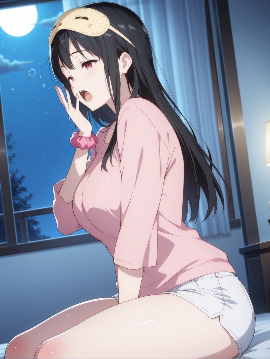 「AI生成アニメ少女 - 名濑美月：境界の彼方 湿身少女 白虎の美胸が浴室で魅惑のポーズを披露 53P」