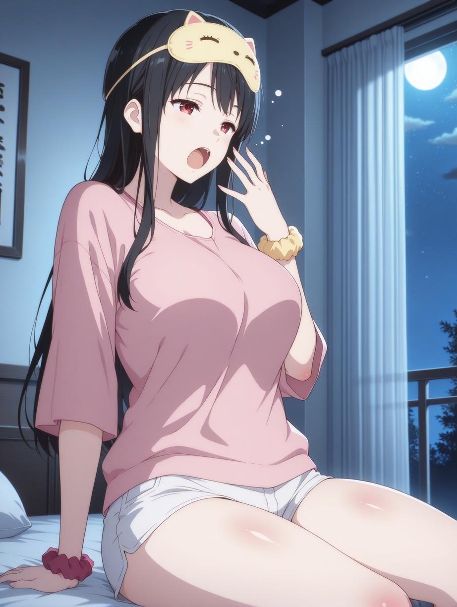 「AI生成アニメ少女 - 名濑美月：境界の彼方 湿身少女 白虎の美胸が浴室で魅惑のポーズを披露 53P」