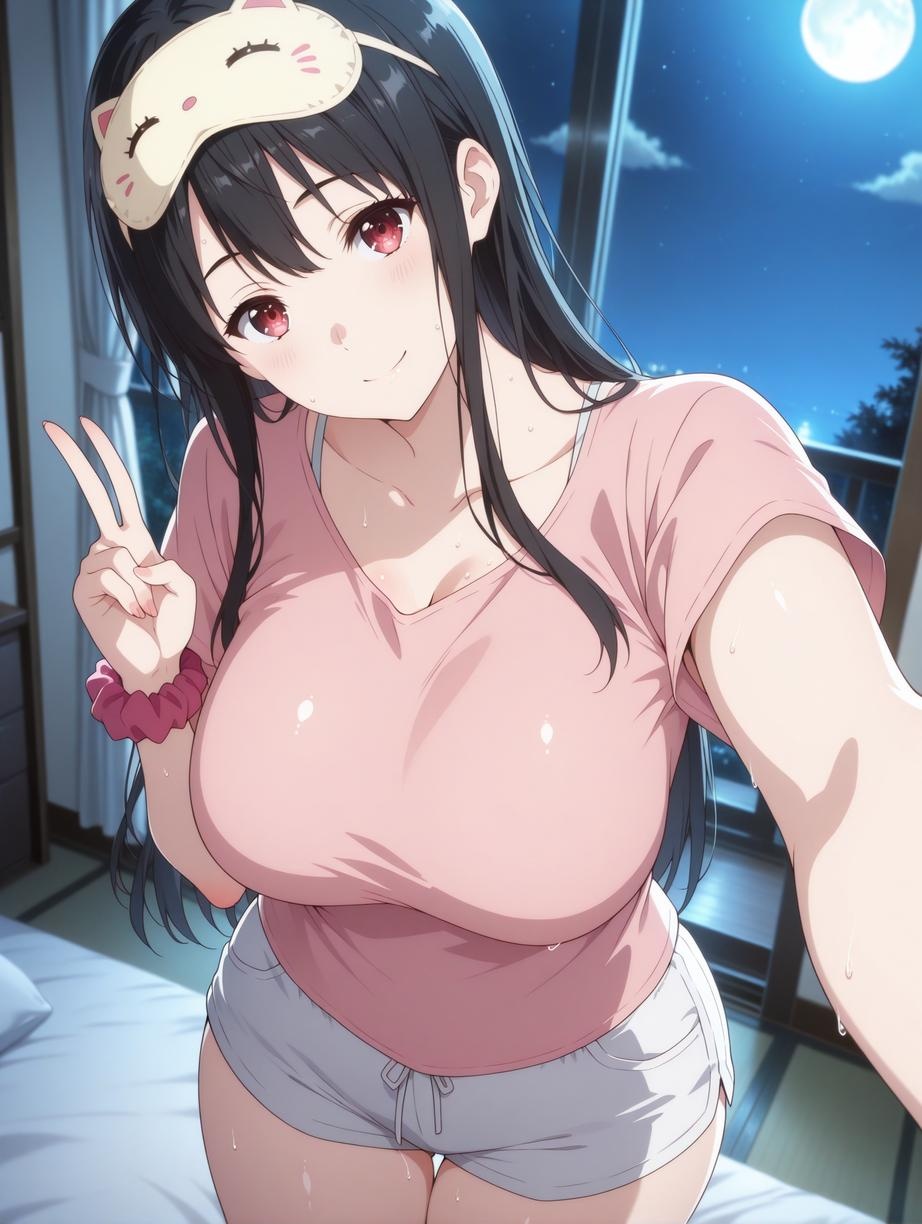 AI Generated Anime Girl - Mizuki Nanse: The Wet Girl from Beyond the Boundary Shows Off Her Alluring Poses in the Bathroom 53P
