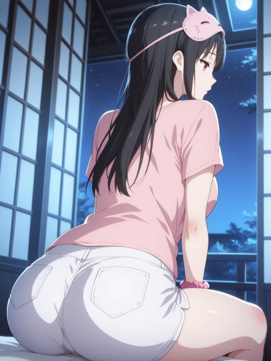 AI Generated Anime Girl - Mizuki Nanse: The Wet Girl from Beyond the Boundary Shows Off Her Alluring Poses in the Bathroom 53P