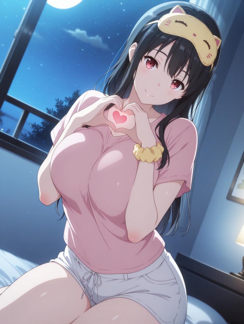 「AI生成アニメ少女 - 名濑美月：境界の彼方 湿身少女 白虎の美胸が浴室で魅惑のポーズを披露 53P」
