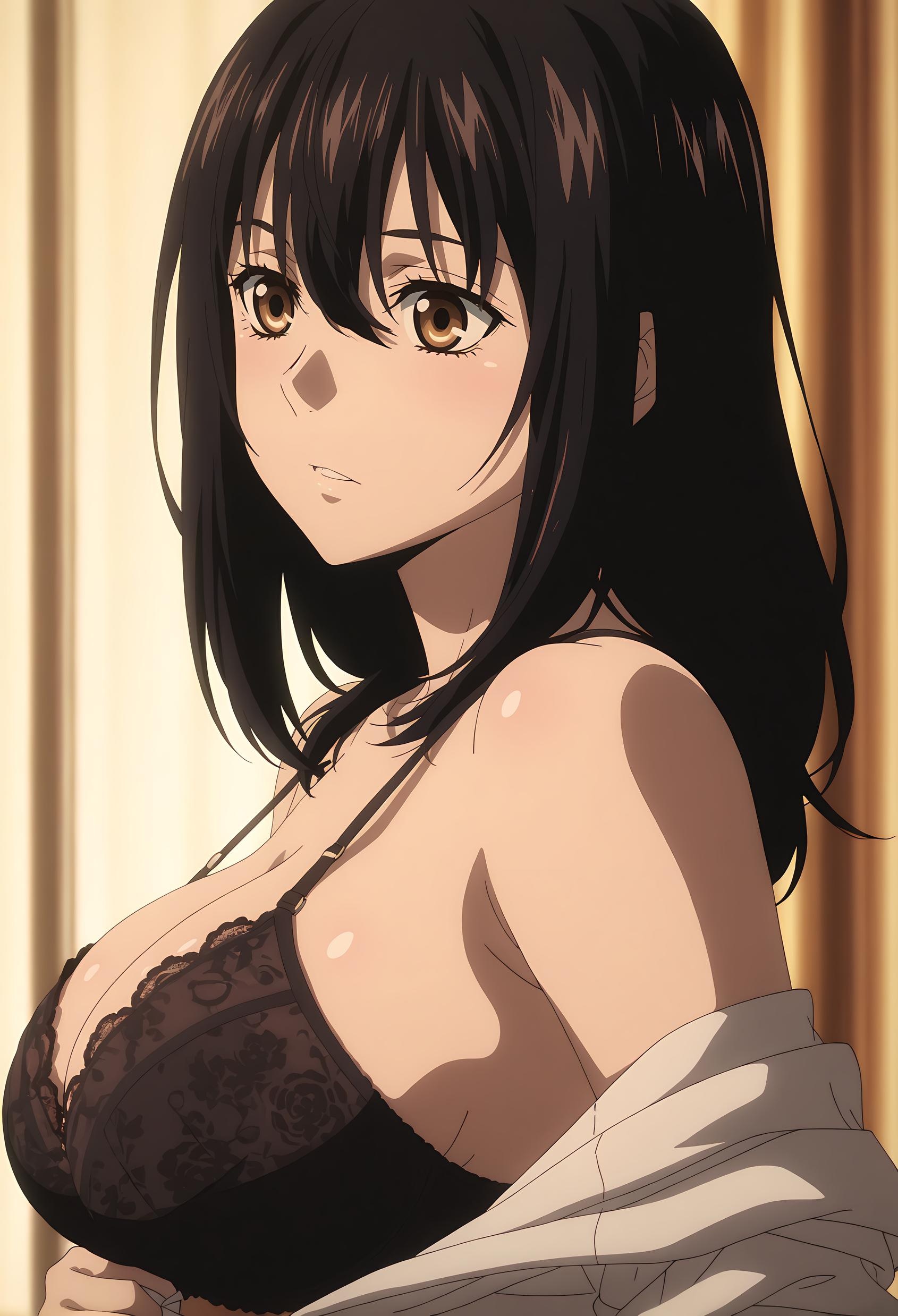 AI Generated Anime Girl - Himekiyuki Yuna: Blood-Crazed White Tiger Girl in Seductive Low-Cut Outfit, 102P