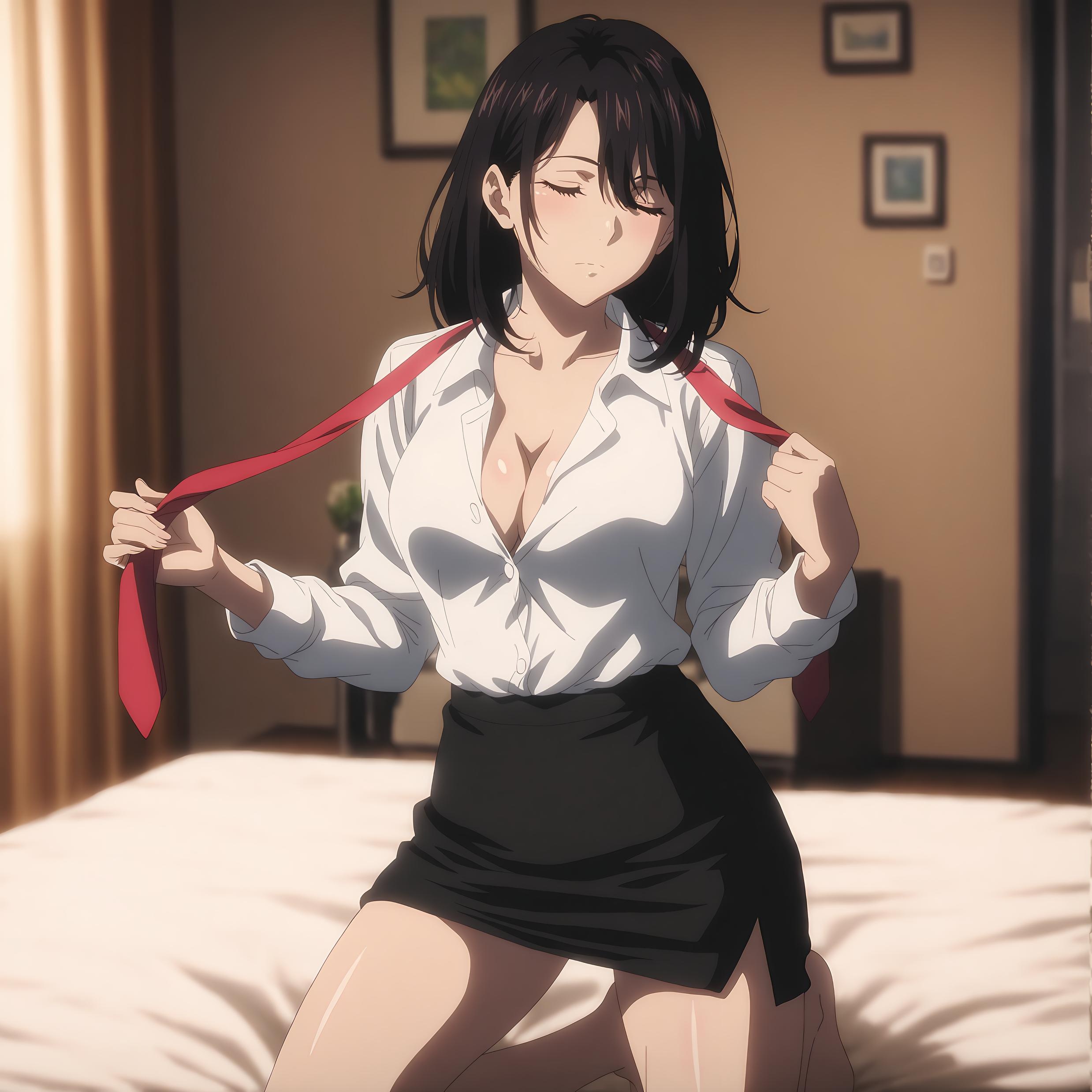 AI生成アニメ少女 - 姫柊雪菜：噬血狂襲白虎少女 魅惑の低胸装 102P