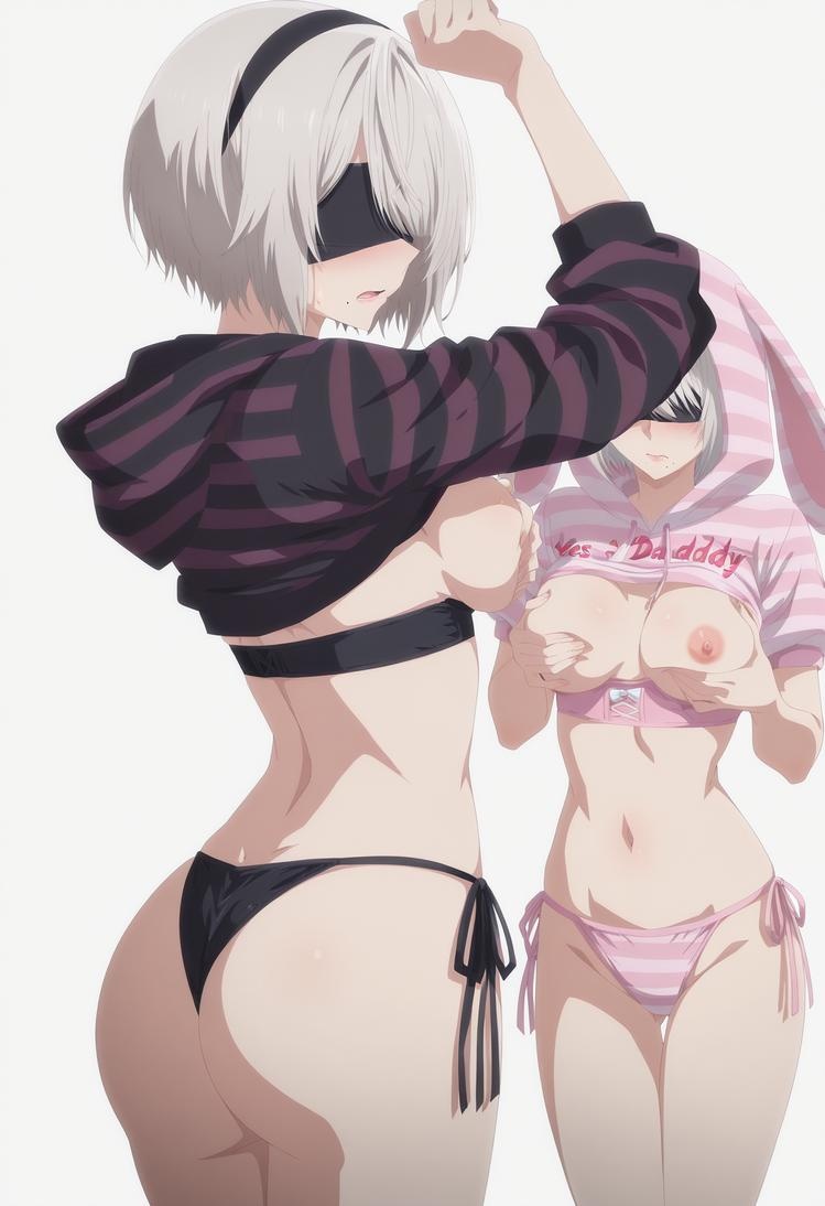 Cô Gái Anime Tạo Bởi AI - 尤尔哈2B：尼尔机械纪元白虎少女 Thể Hiện Sự Quyến Rũ Tột Độ Với 72P Pose Gợi Cảm