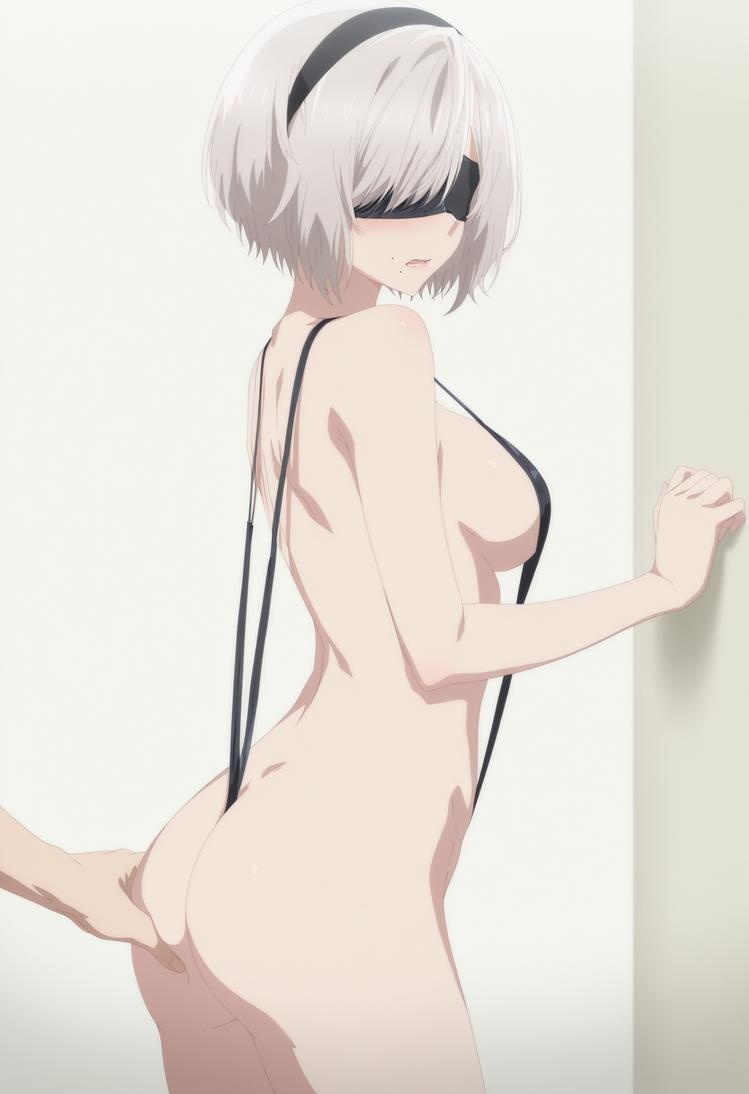 AI 生成的動漫女孩 - 尤爾哈2B：尼爾機械紀元白虎少女 撩人姿勢展現極致性感誘惑 72P