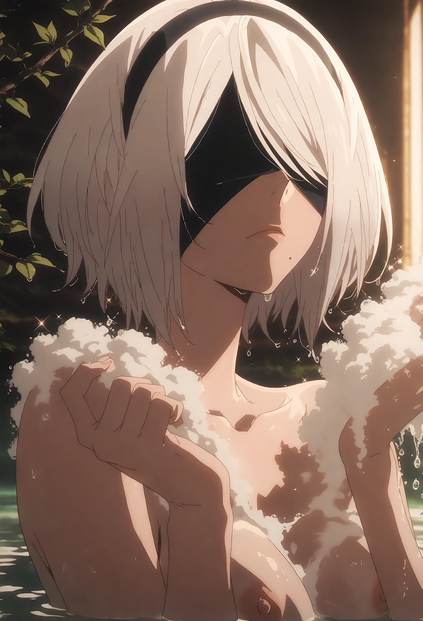 Cô Gái Anime Tạo Bởi AI - 尤尔哈2B：尼尔机械纪元白虎少女 Thể Hiện Sự Quyến Rũ Tột Độ Với 72P Pose Gợi Cảm