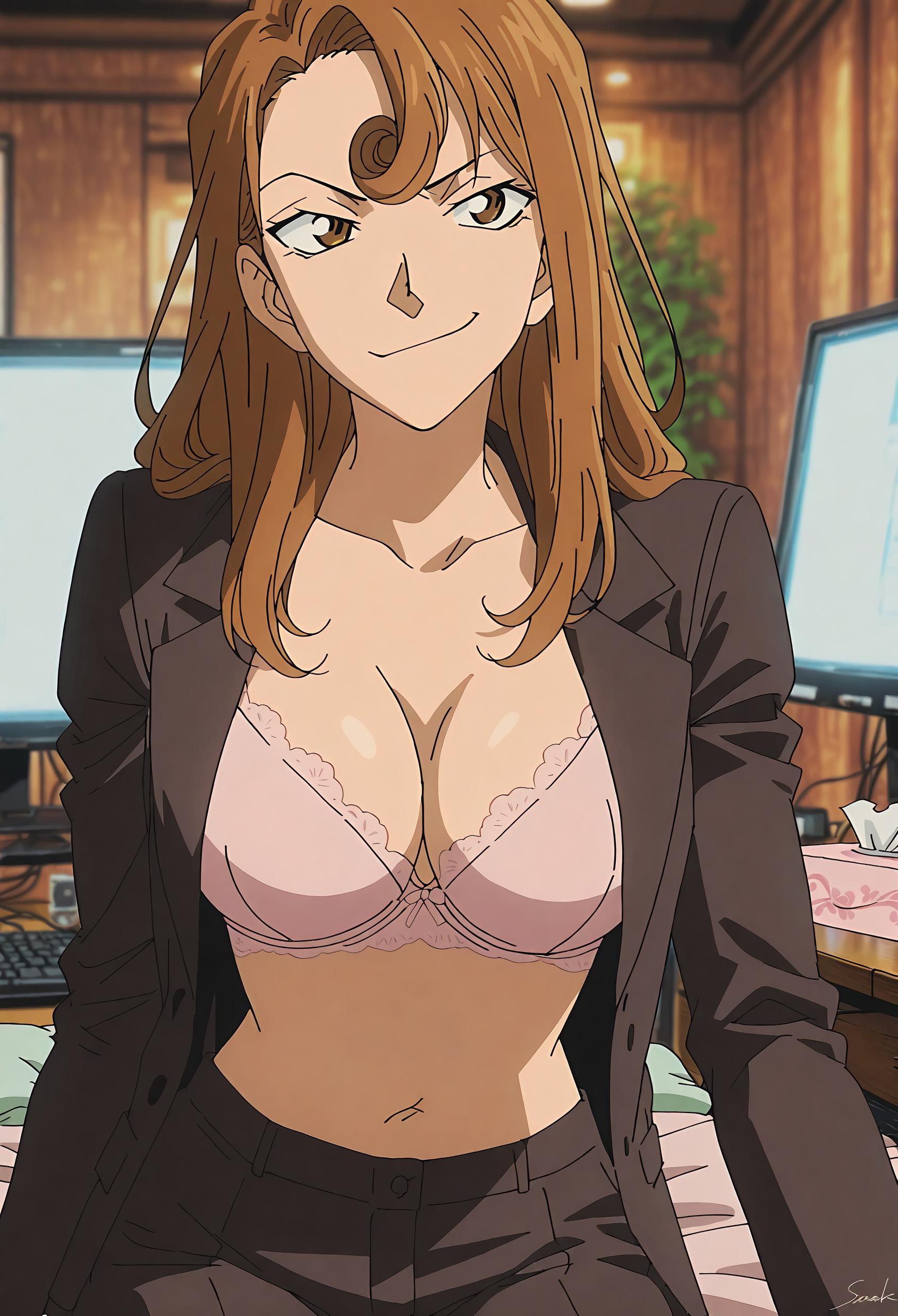Cô Gái Anime Tạo Ra Bằng AI - 工藤有希子: Nữ Diễn Viên Thanh Lịch Trong Thám Tử Lừng Danh Conan, Da Trắng Mịn Với Đường Cong Hoàn Hảo, Tư Thế Quyến Rũ 93P