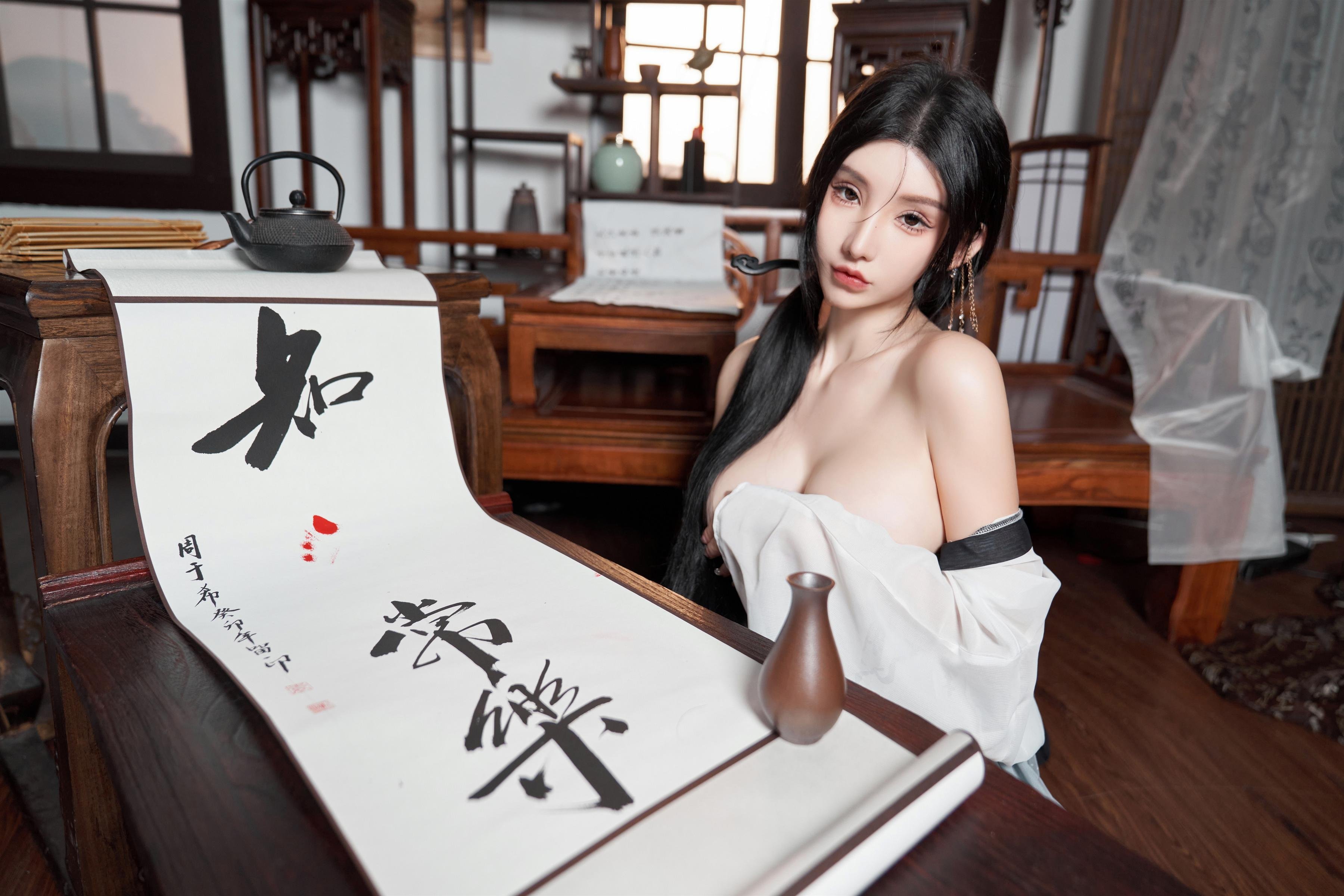 写真] 周于希 - 秀人网の鈴铛血滴子テーマ写真：ダークスタイルとメタルベルが織りなす冷酷な美しさ 90P