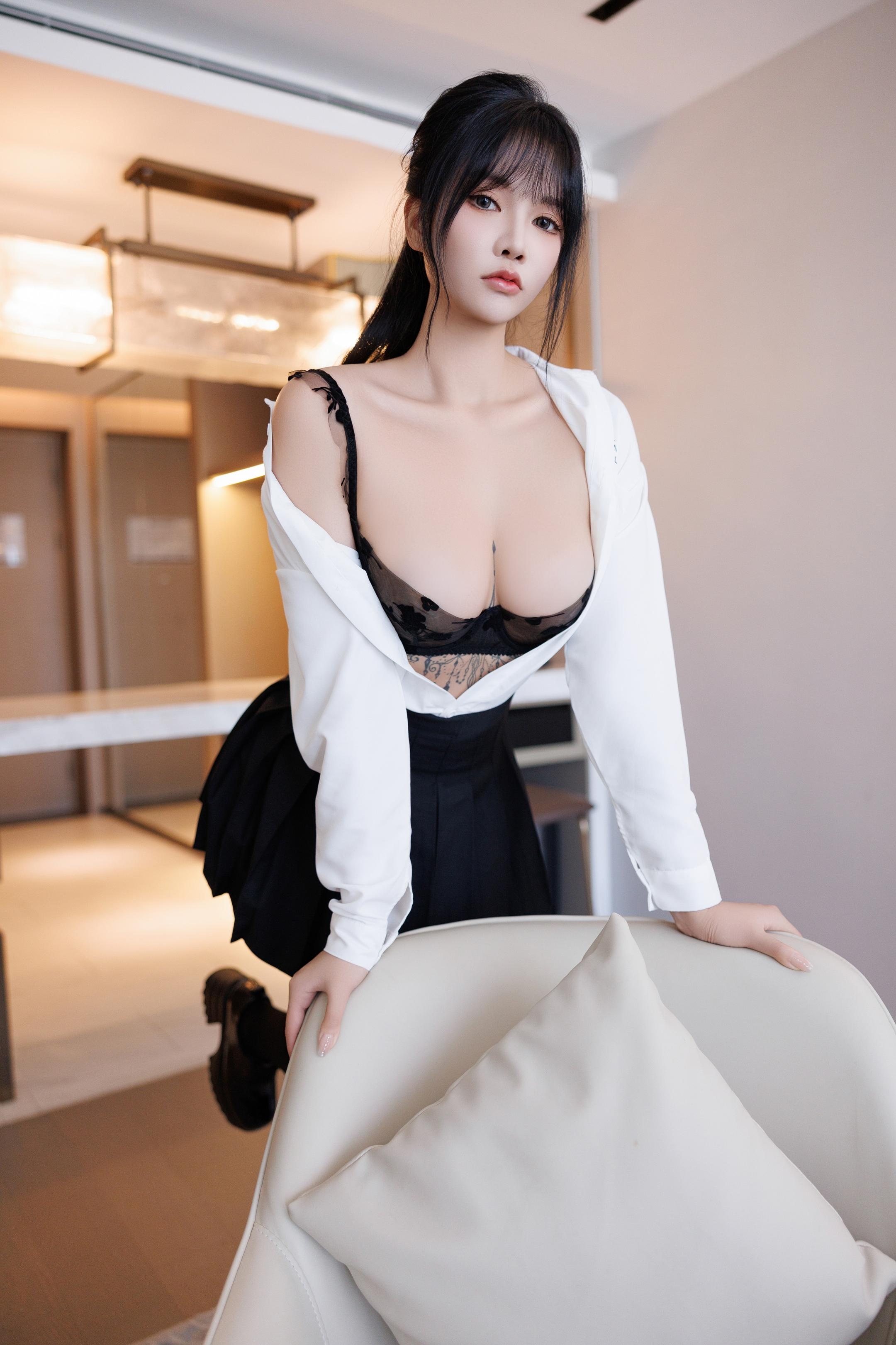 Ảnh] Nabi - Bộ ảnh sinh viên JK trên XiuRen: Sự kết hợp cổ điển của đồng phục học sinh và yếu tố tất đen, vẻ đẹp trong sáng với sức hút tương phản tinh tế 136P
