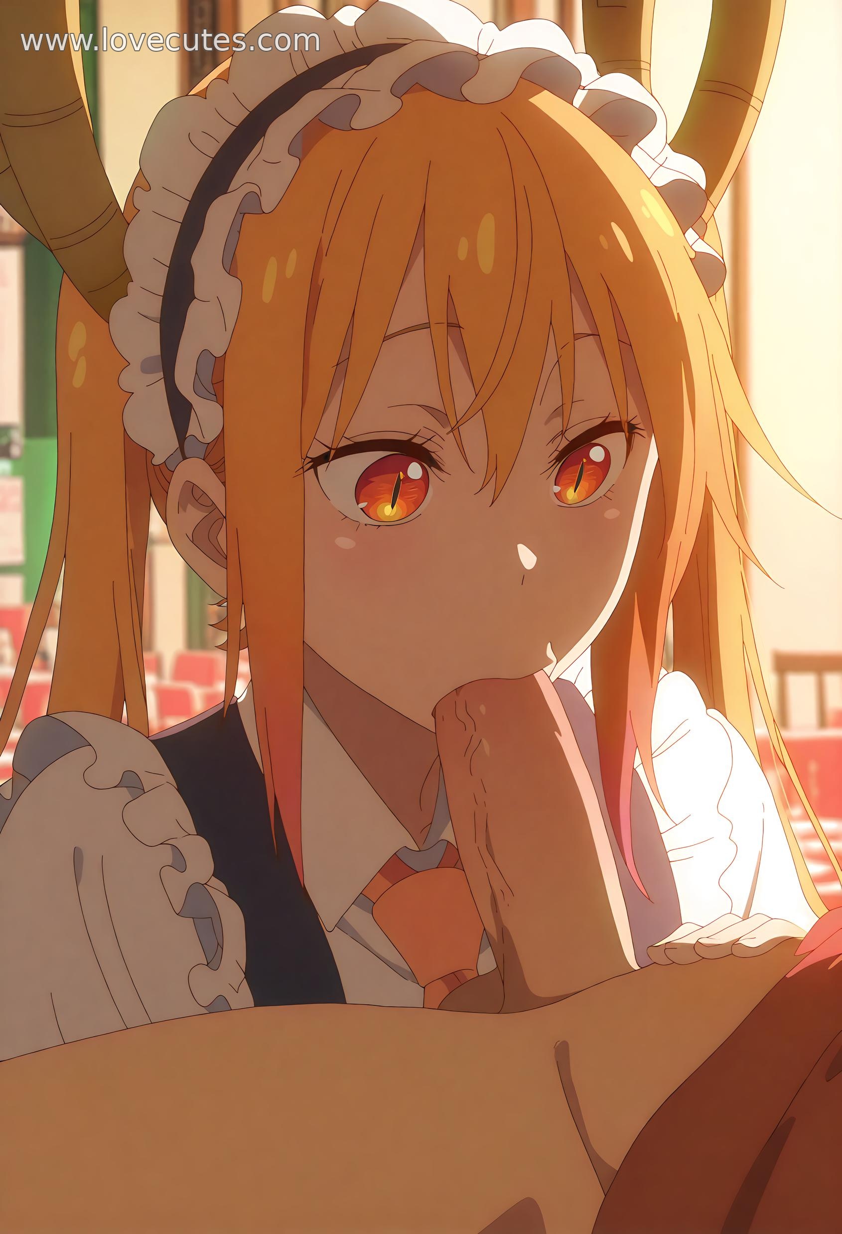 Cô Gái Anime Tạo Bởi AI - 托尔：小林家的龙女仆白虎少女 Trong Bộ Đồ Người Hầu, Tư Thế Gợi Cảm Thể Hiện Sự Quyến Rũ 35P