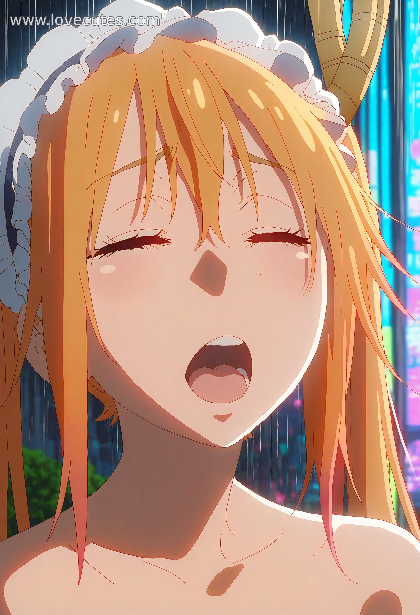 Cô Gái Anime Tạo Bởi AI - 托尔：小林家的龙女仆白虎少女 Trong Bộ Đồ Người Hầu, Tư Thế Gợi Cảm Thể Hiện Sự Quyến Rũ 35P