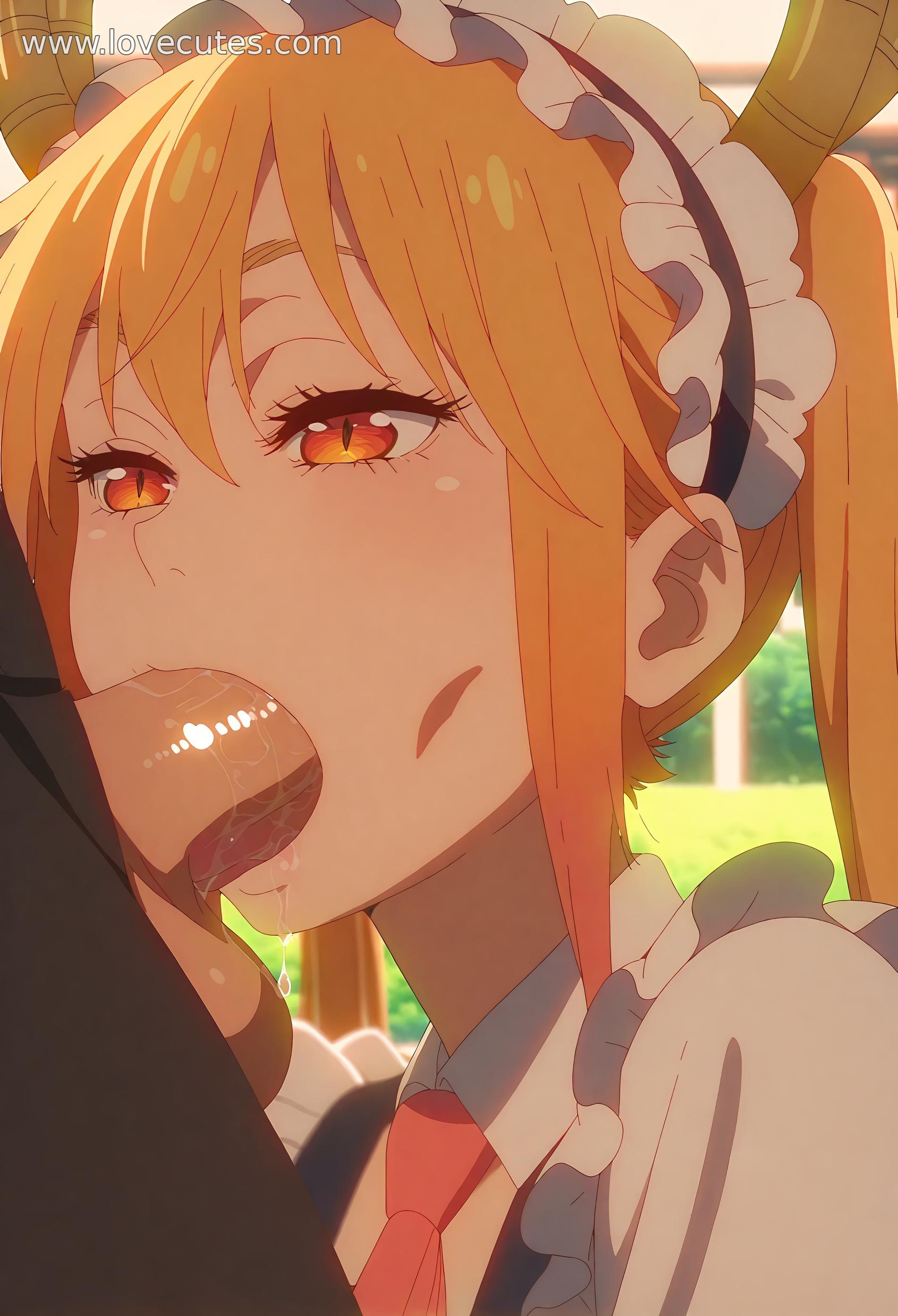 Cô Gái Anime Tạo Bởi AI - 托尔：小林家的龙女仆白虎少女 Trong Bộ Đồ Người Hầu, Tư Thế Gợi Cảm Thể Hiện Sự Quyến Rũ 35P