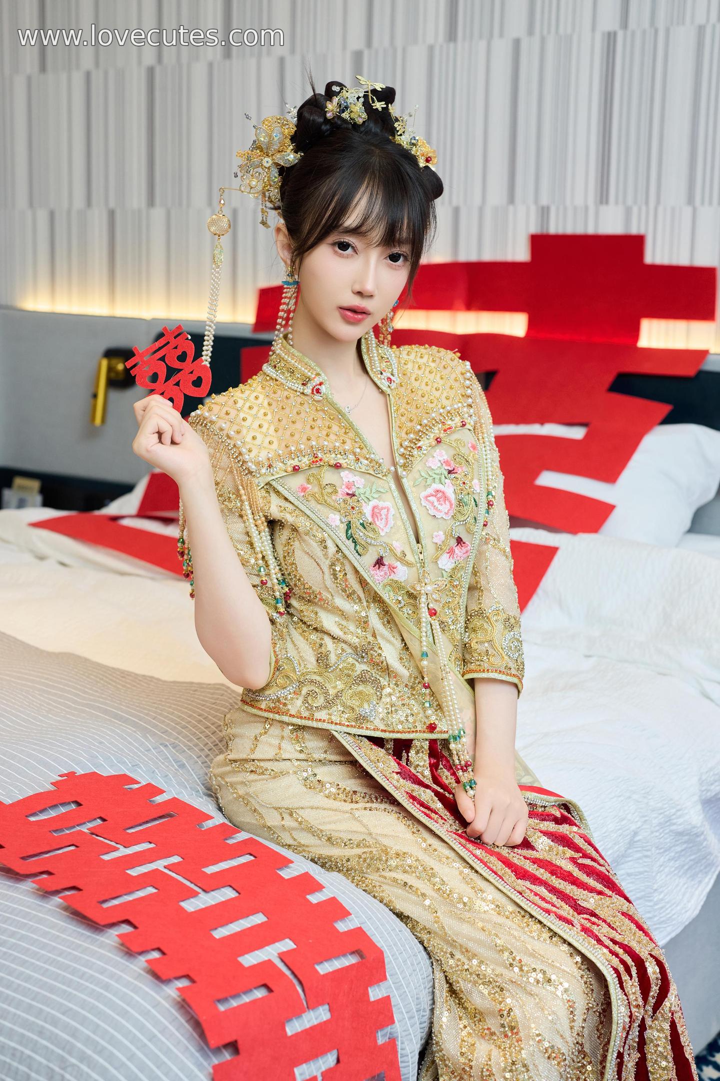 写真] 玥儿玥er - 秀人网性感秀禾服テーマ写真：中式新娘礼服と柔美な身段が織り成す伝統とセクシーの東方の魅力 84P