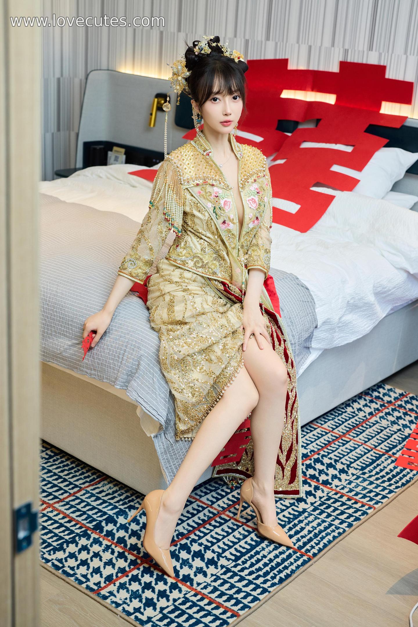 写真] 玥儿玥er - 秀人网性感秀禾服テーマ写真：中式新娘礼服と柔美な身段が織り成す伝統とセクシーの東方の魅力 84P