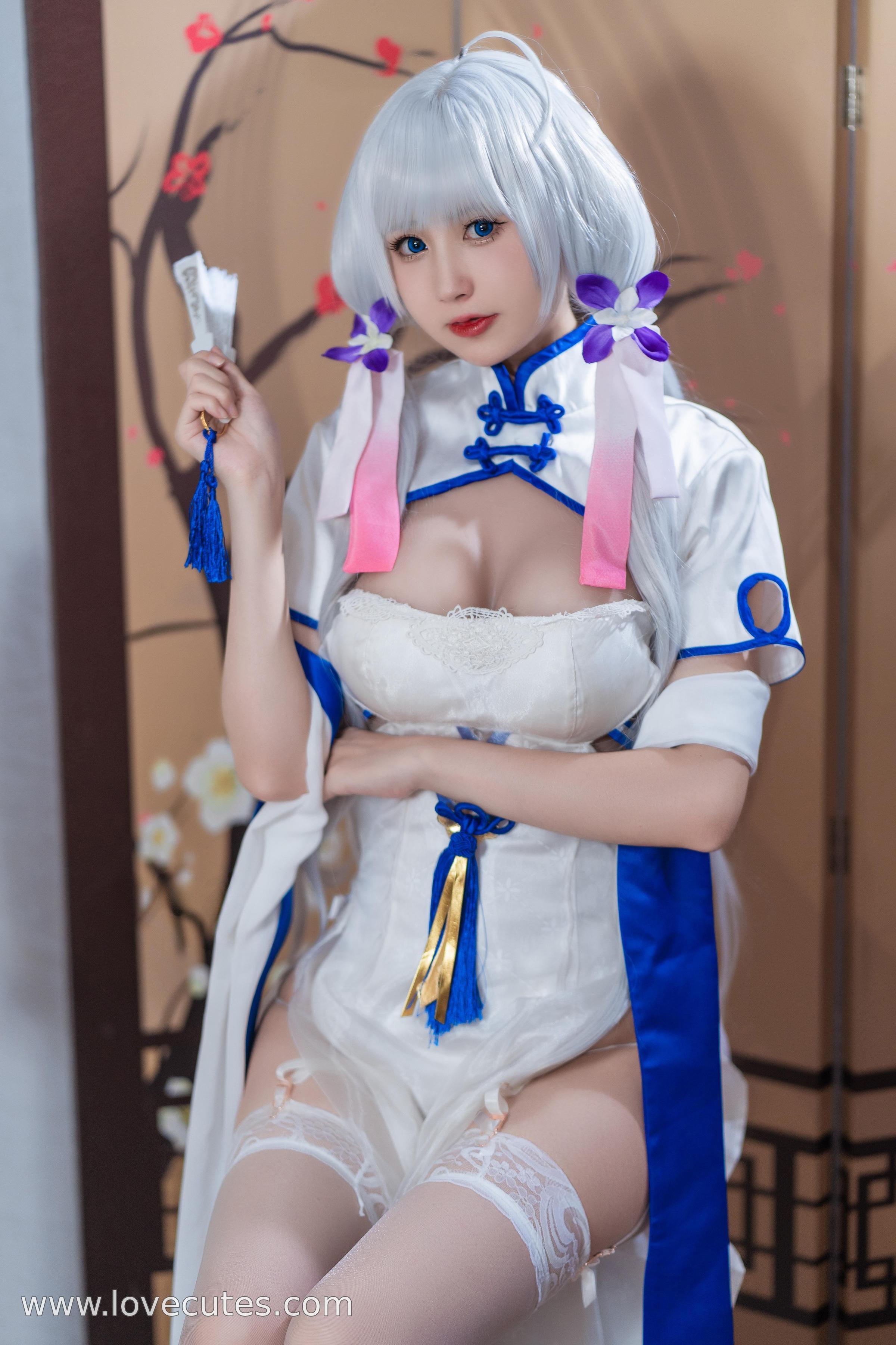 '[cosplay] Tây Viên Tự Nam Ca - Hình tượng 'Quang Huỳnh' trong tà áo dài: Sự hòa quyện giữa áo dài phương Đông và nhân vật hạm đội, thể hiện vẻ đẹp thanh lịch và quyến rũ 24P'